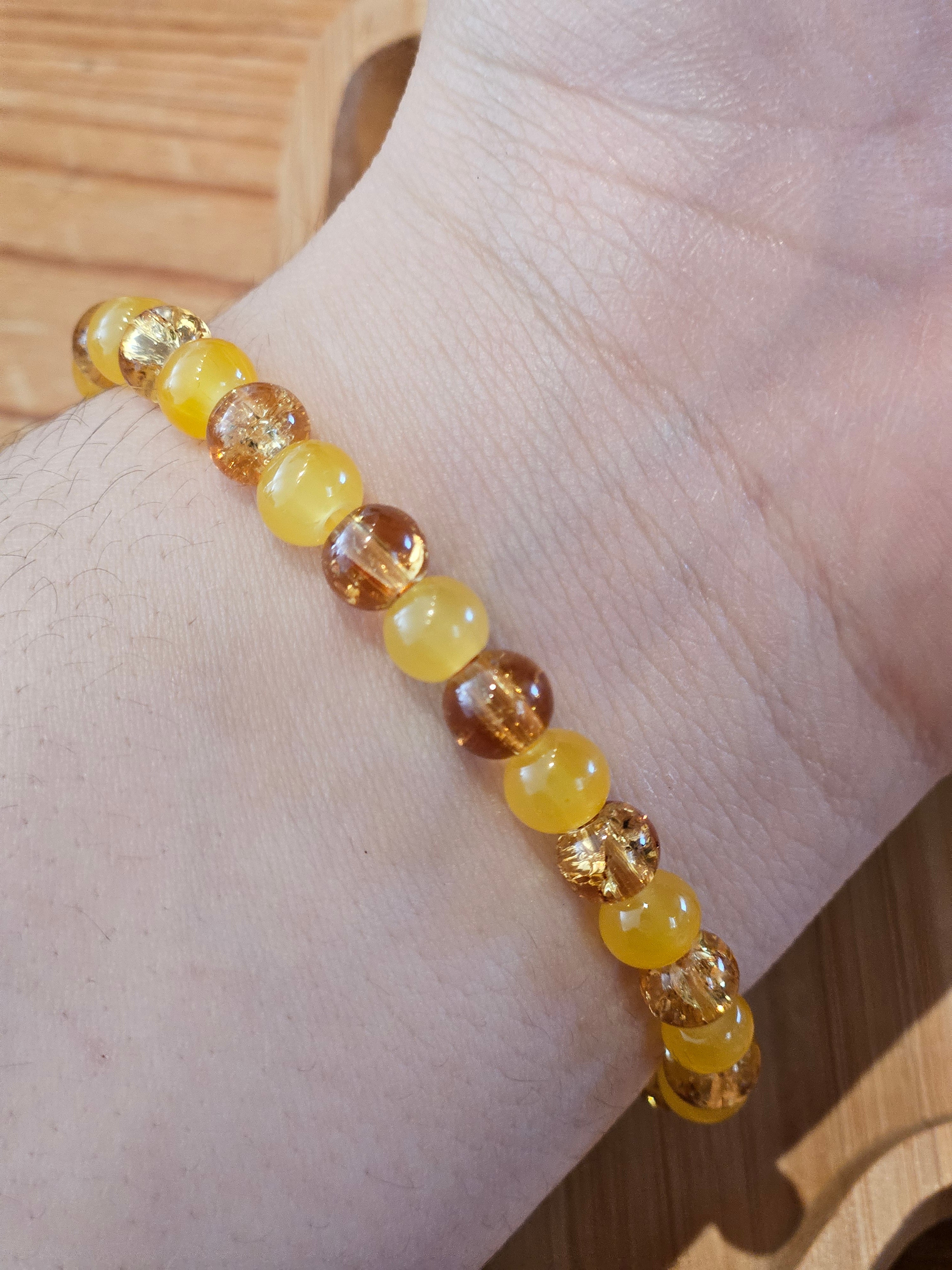 Simple Bracelet yellow brown