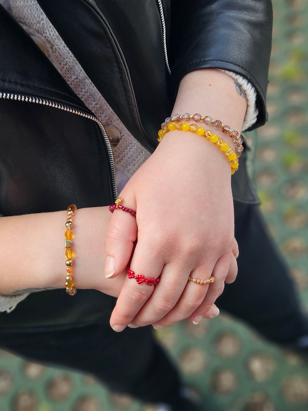 Simple Bracelet yellow brown