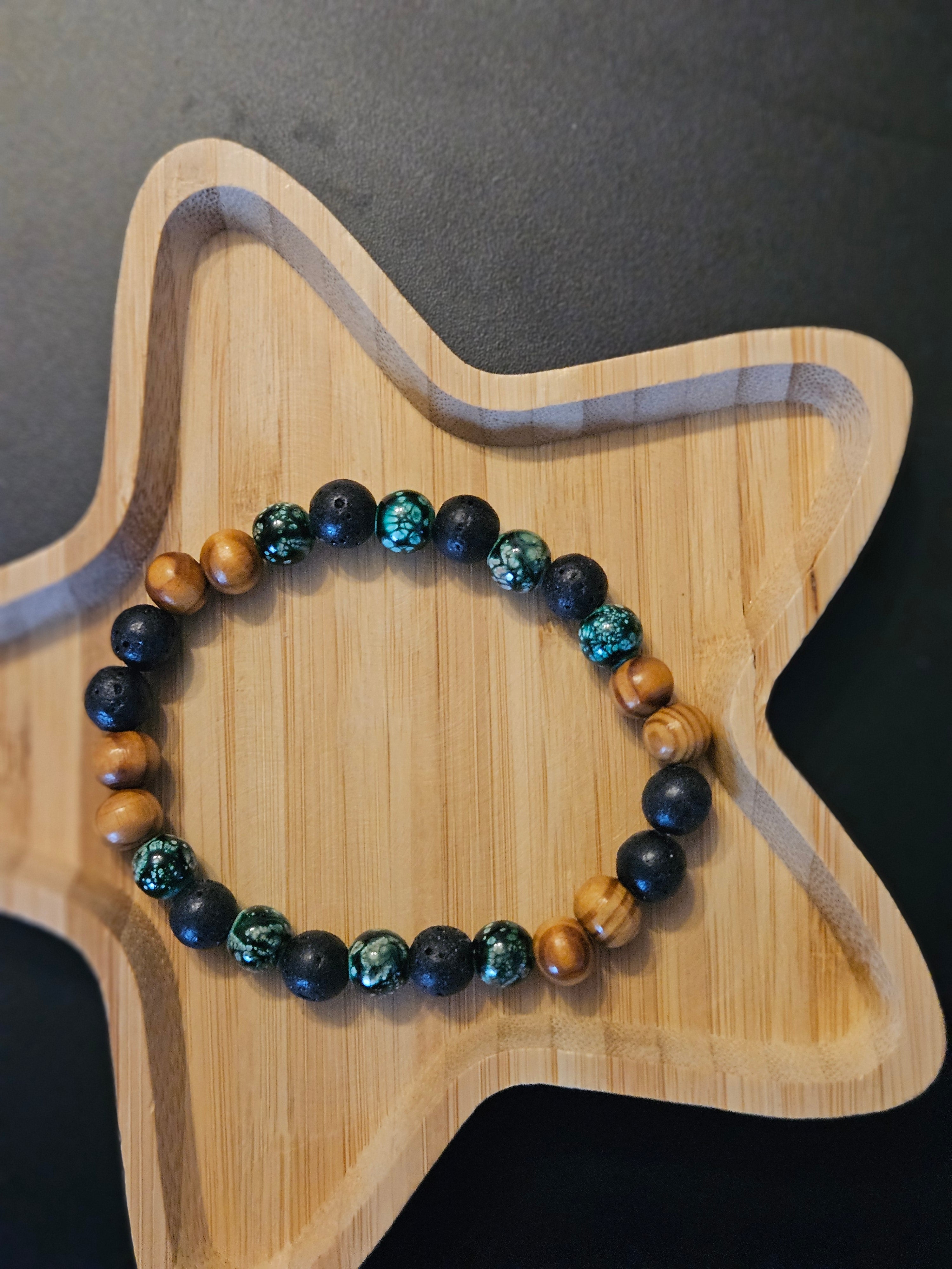 Men's Bracelet wooden green