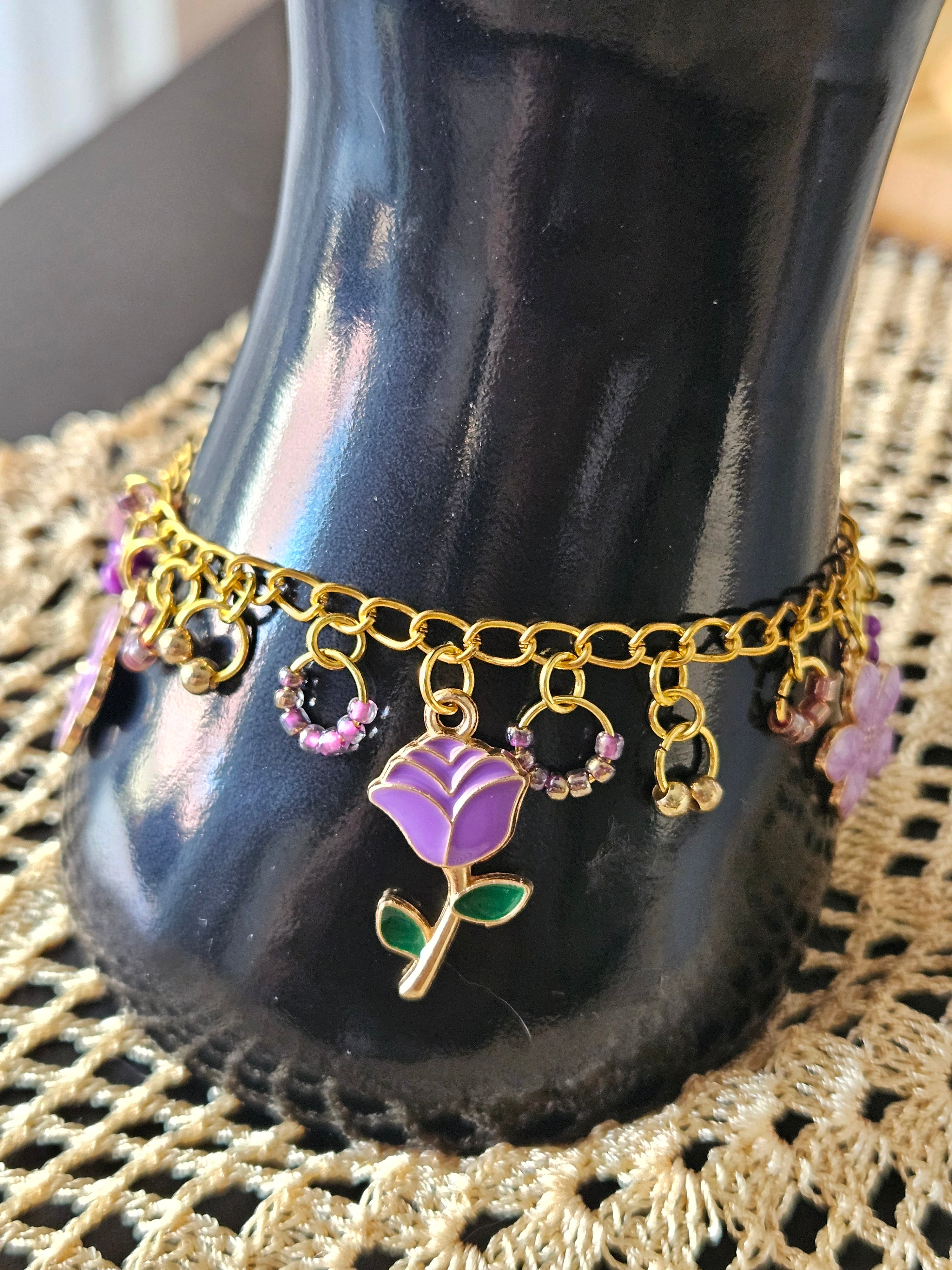 Mini Charms Bracelet purple