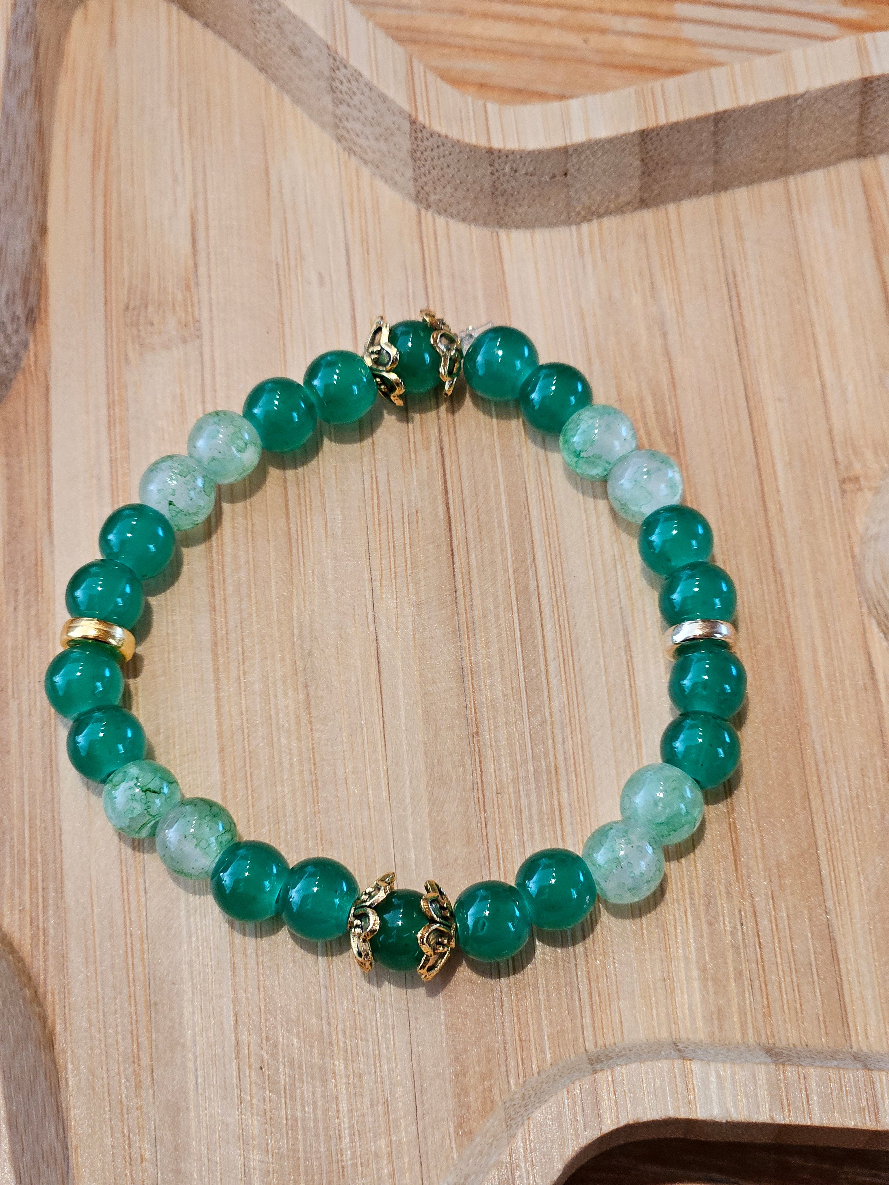 Simple Bracelet green gold