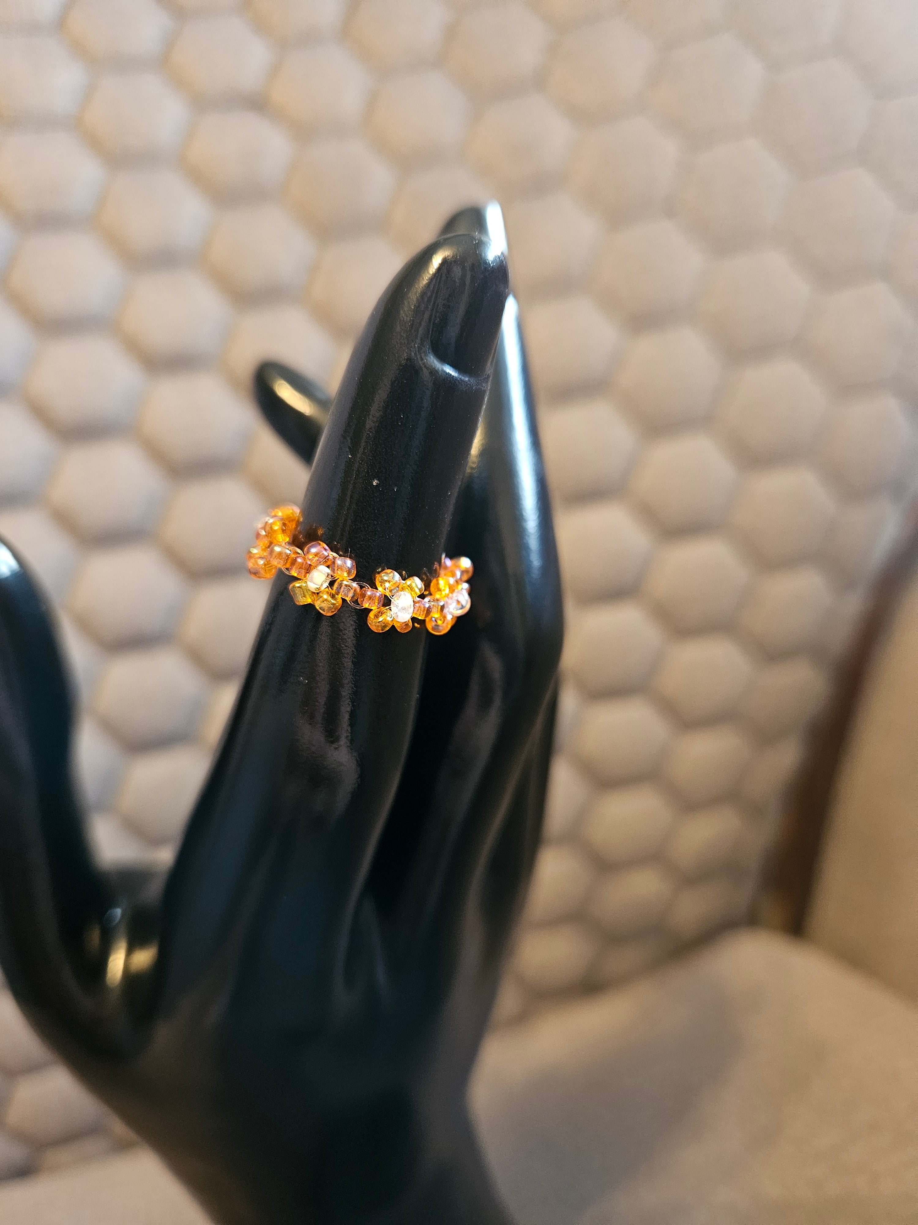 Orange Daisy Ring