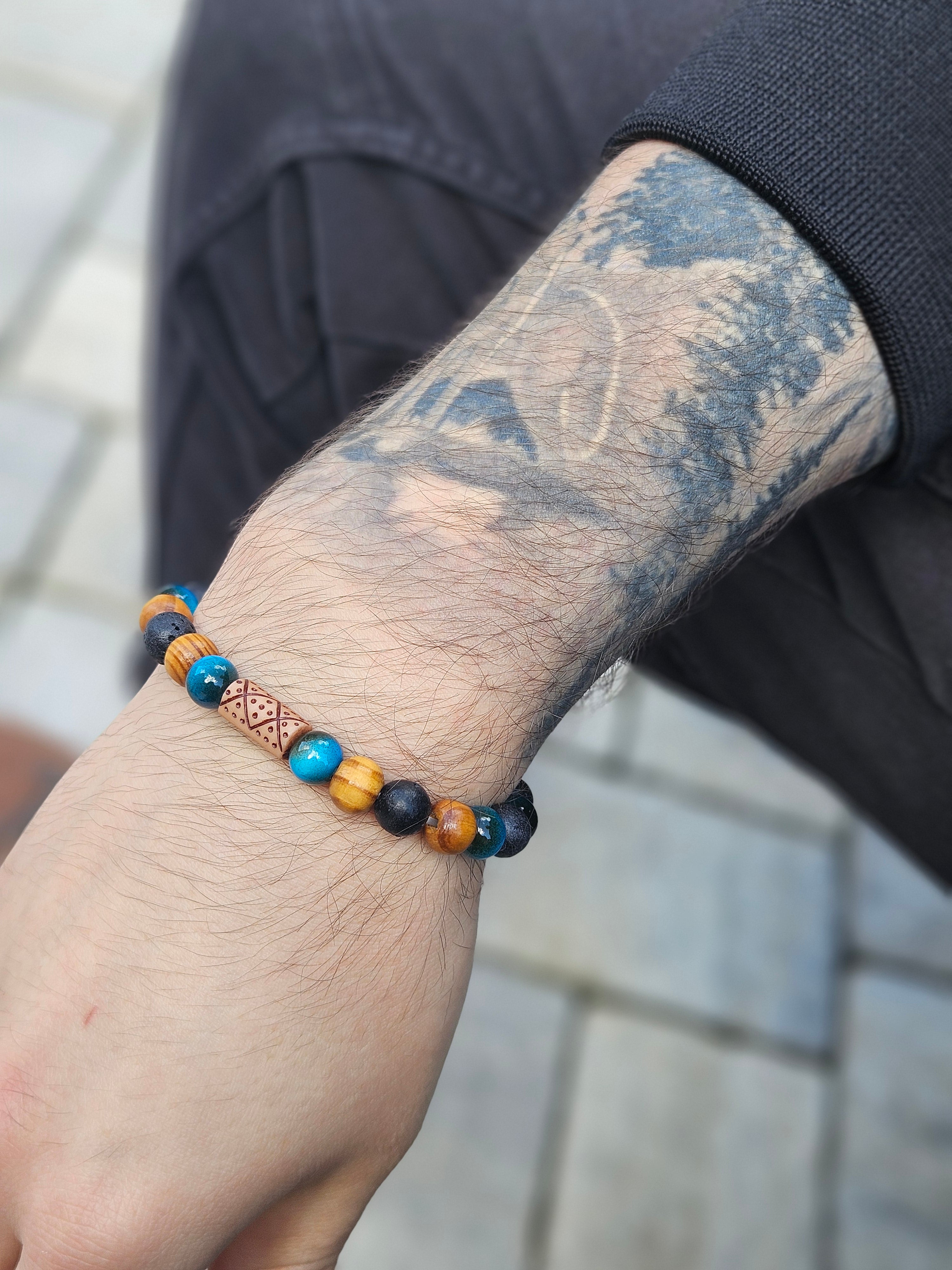 Men's Bracelet Black and blue