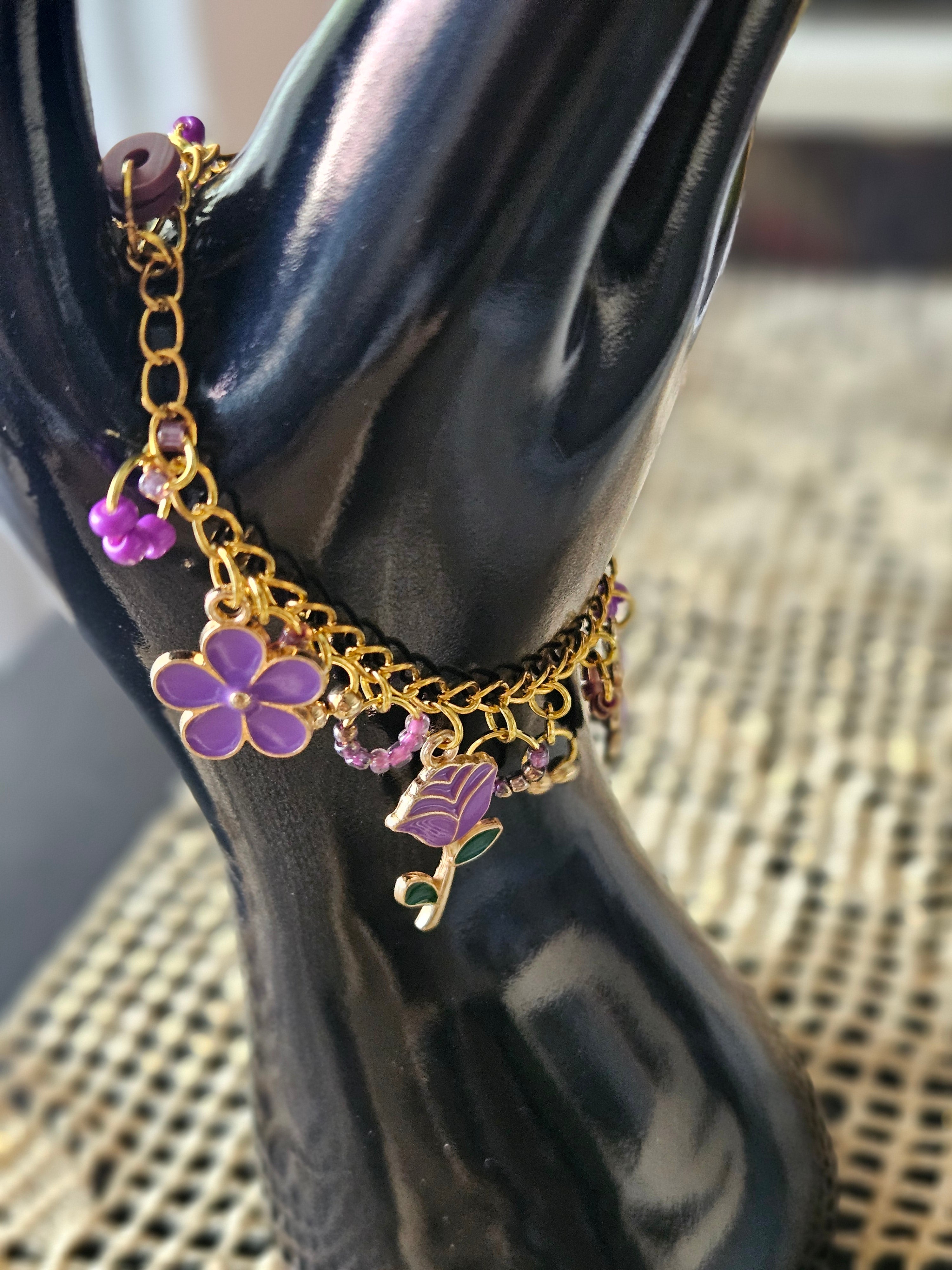 Mini Charms Bracelet purple