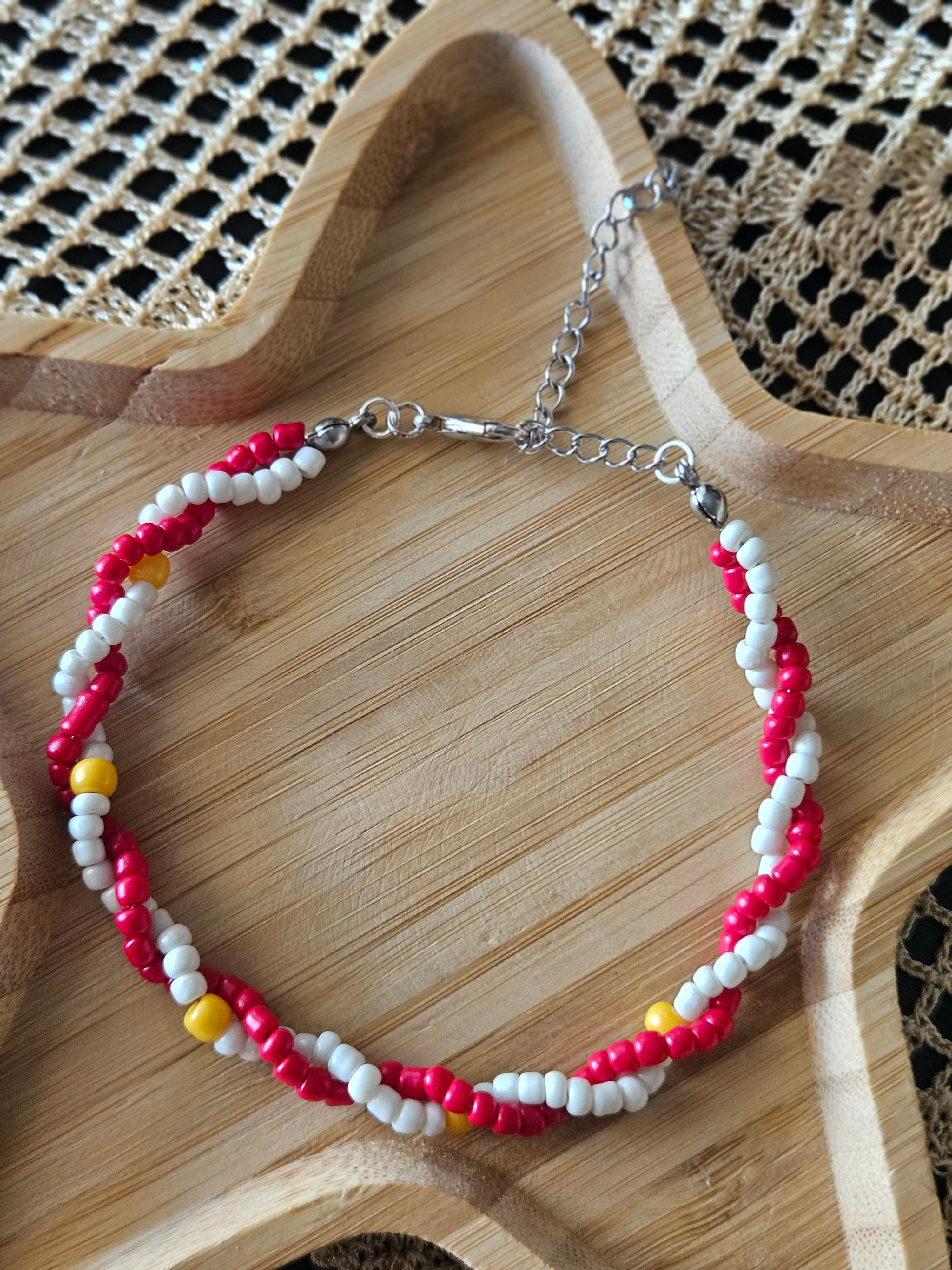 Swirly Anklet Red