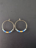 Blue yellow Earrings