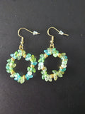 Green blue Earrings