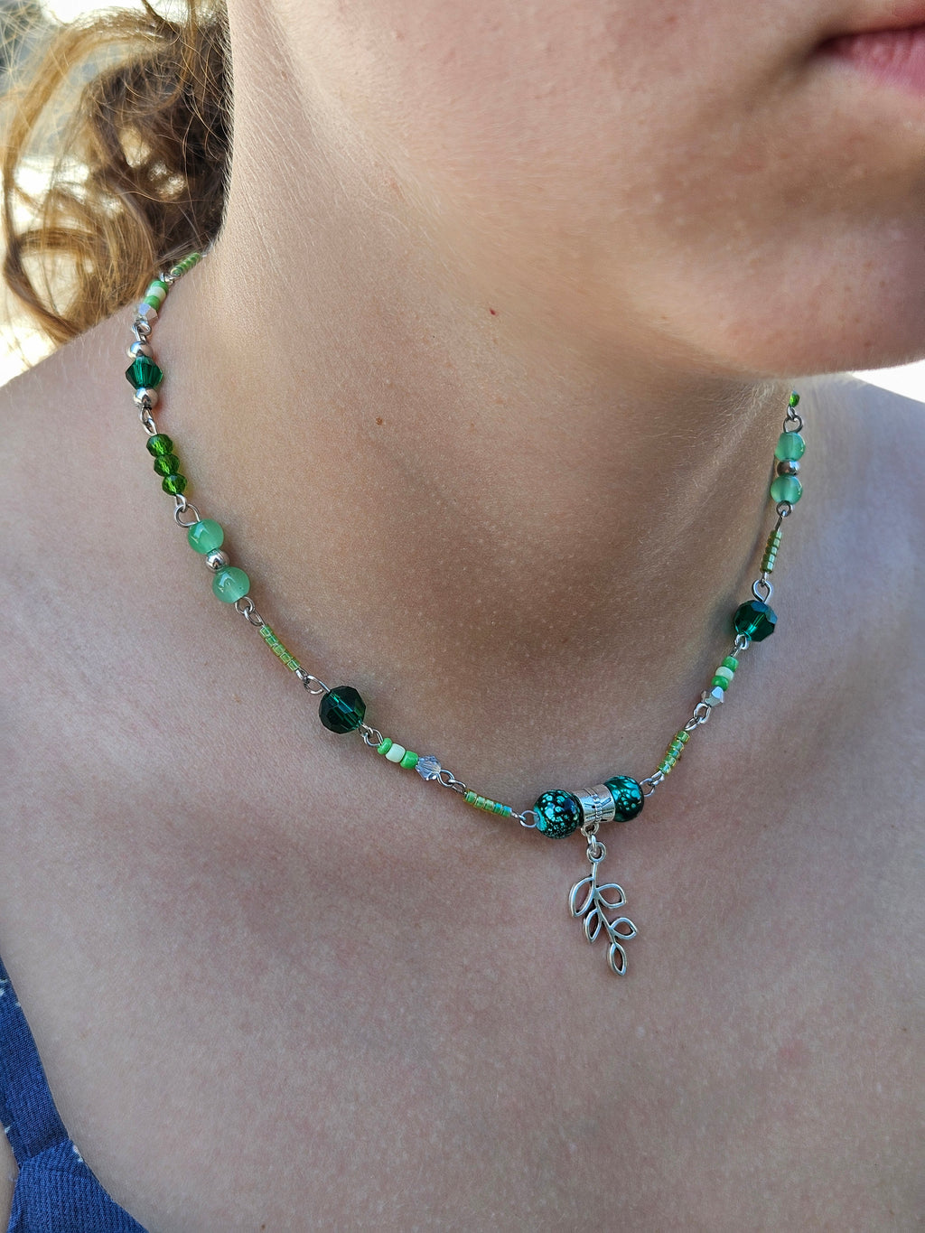 Green leaf Necklace