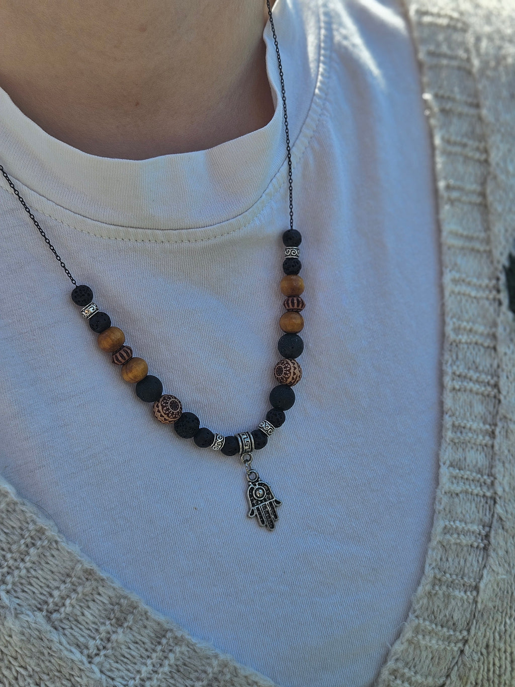 Hamsa Charm Necklace