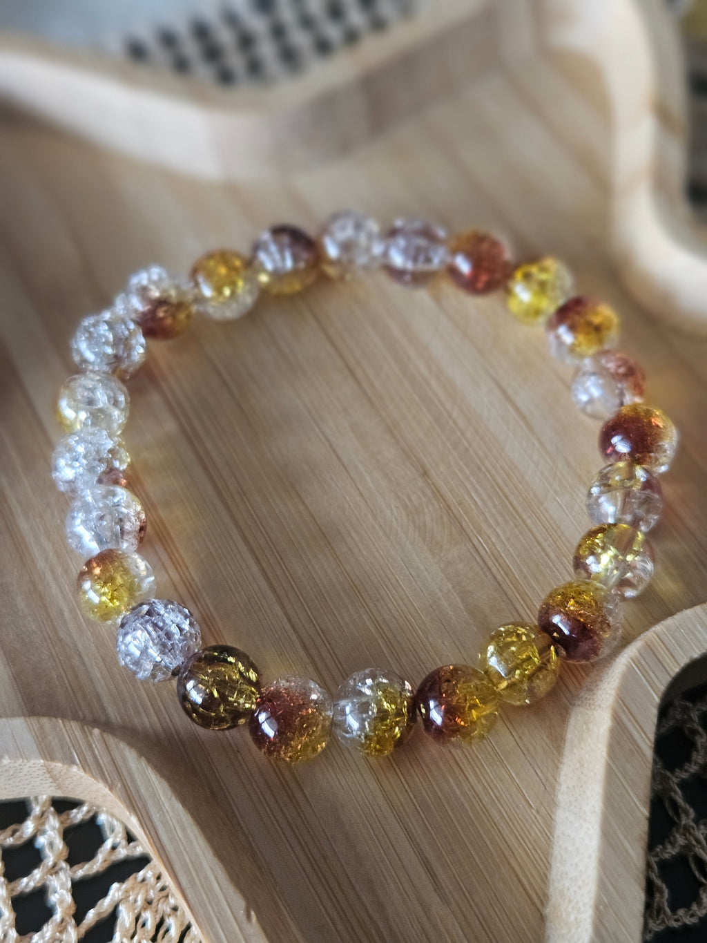 Brown crackle Bracelet