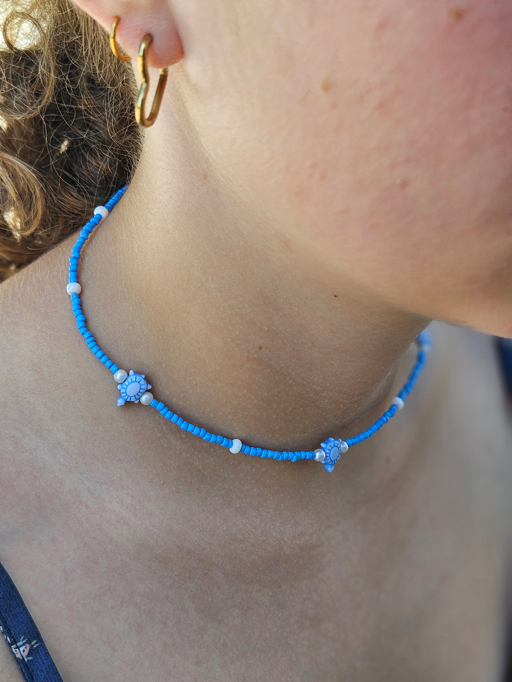 Blue turtle Necklace