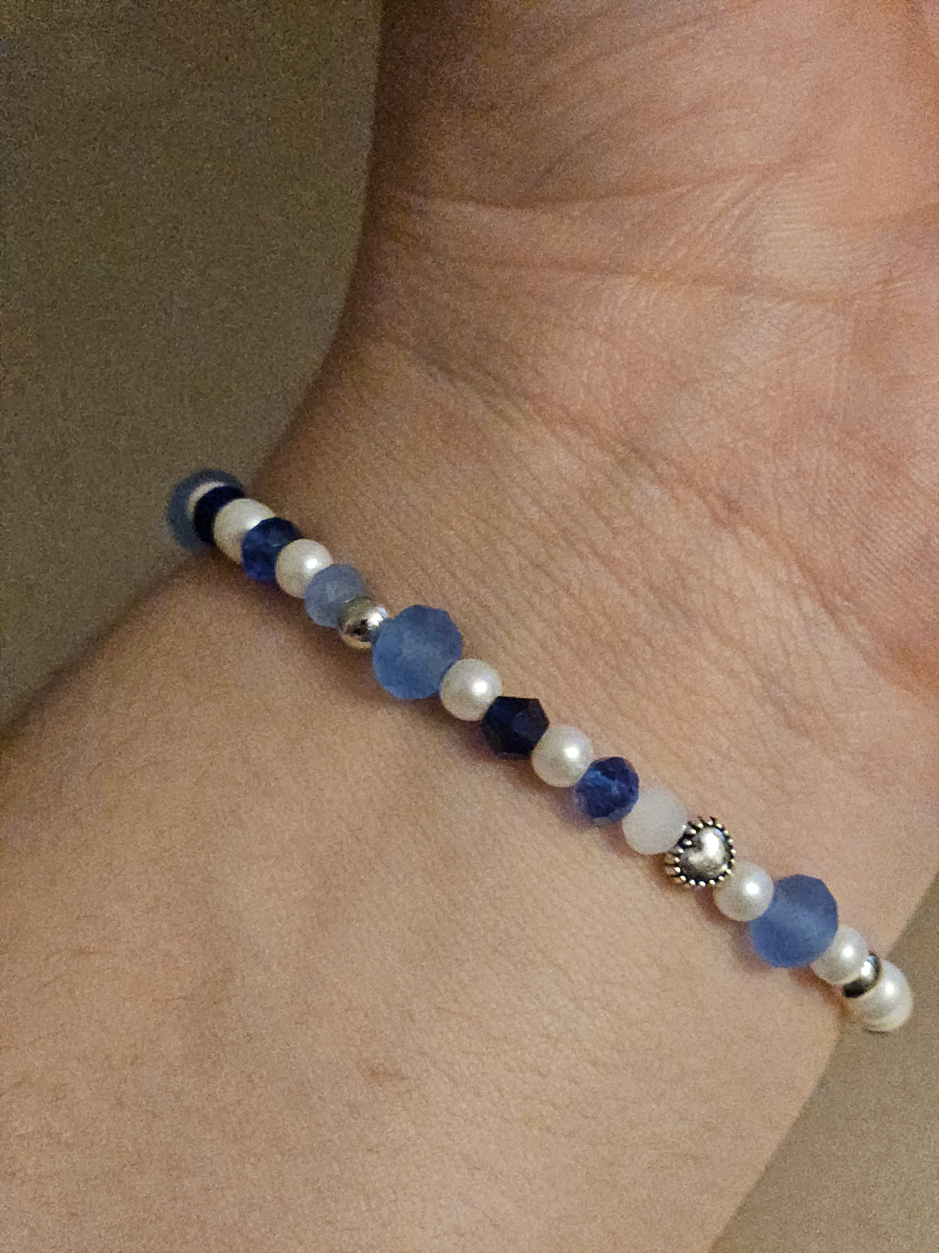 Blue White Bracelet