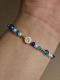 Blue Bracelet Letter N