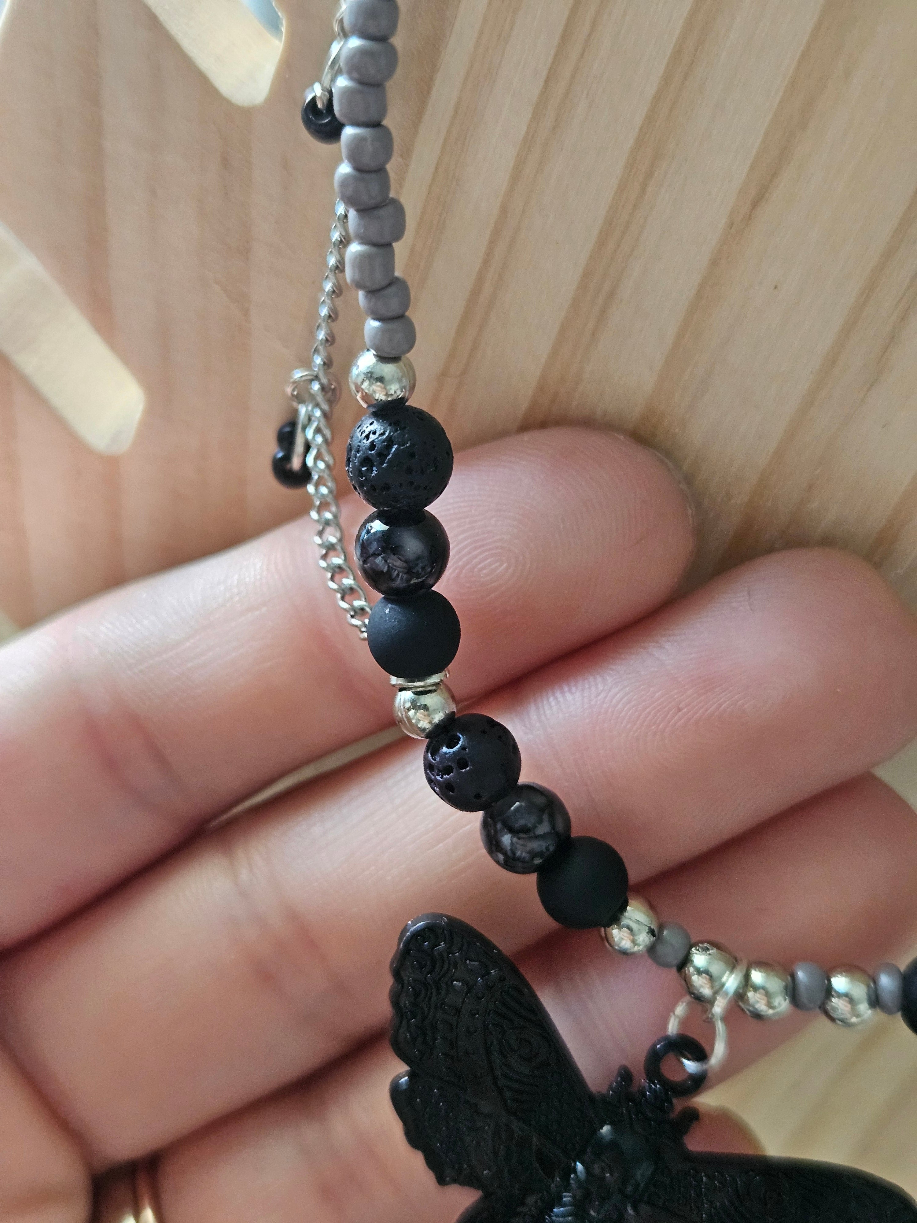 Gothic Moth Necklace