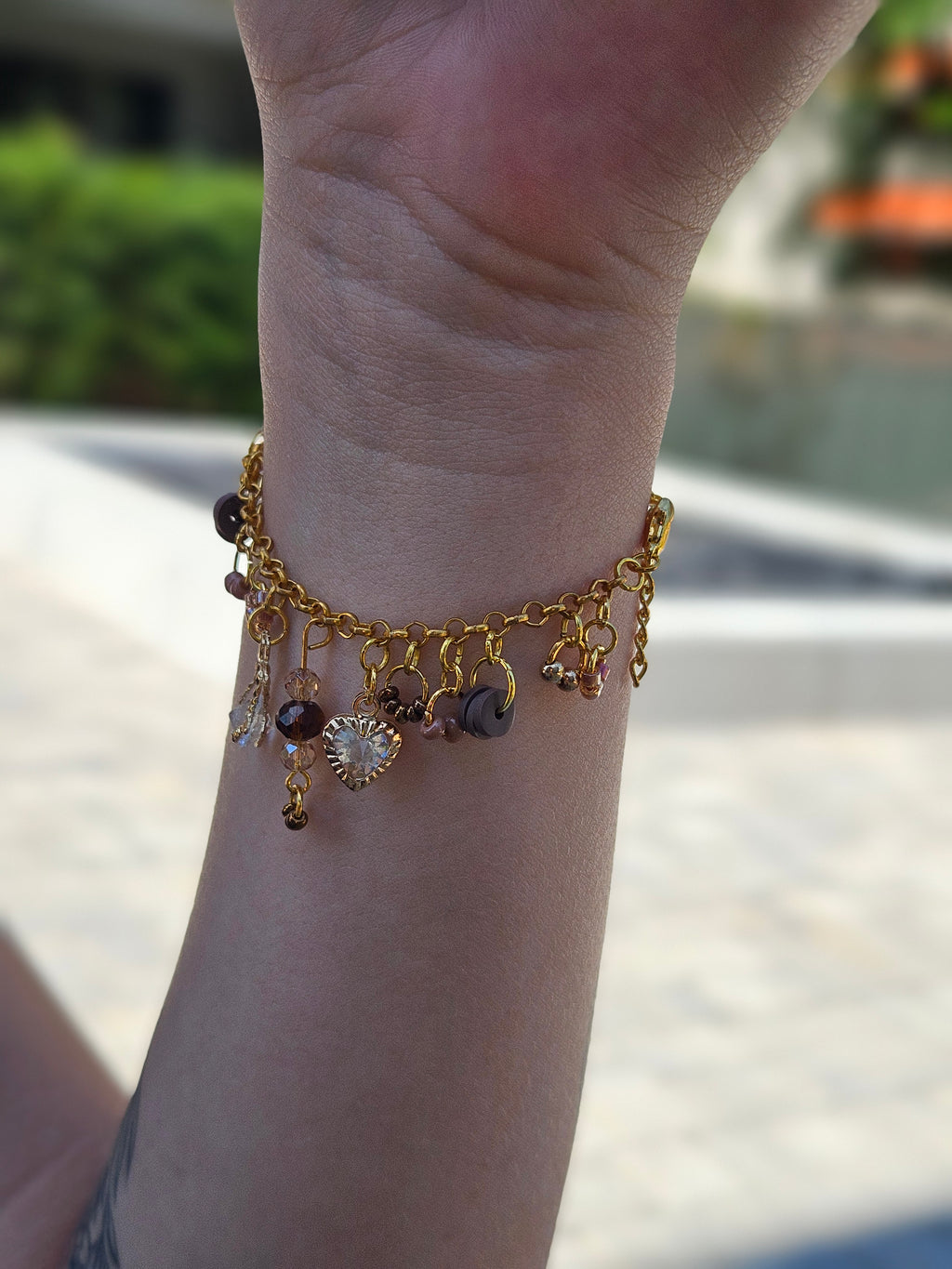 Mini Charms Bracelet brown