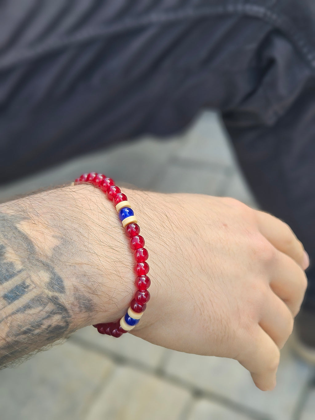 Men's Bracelet Red and blue