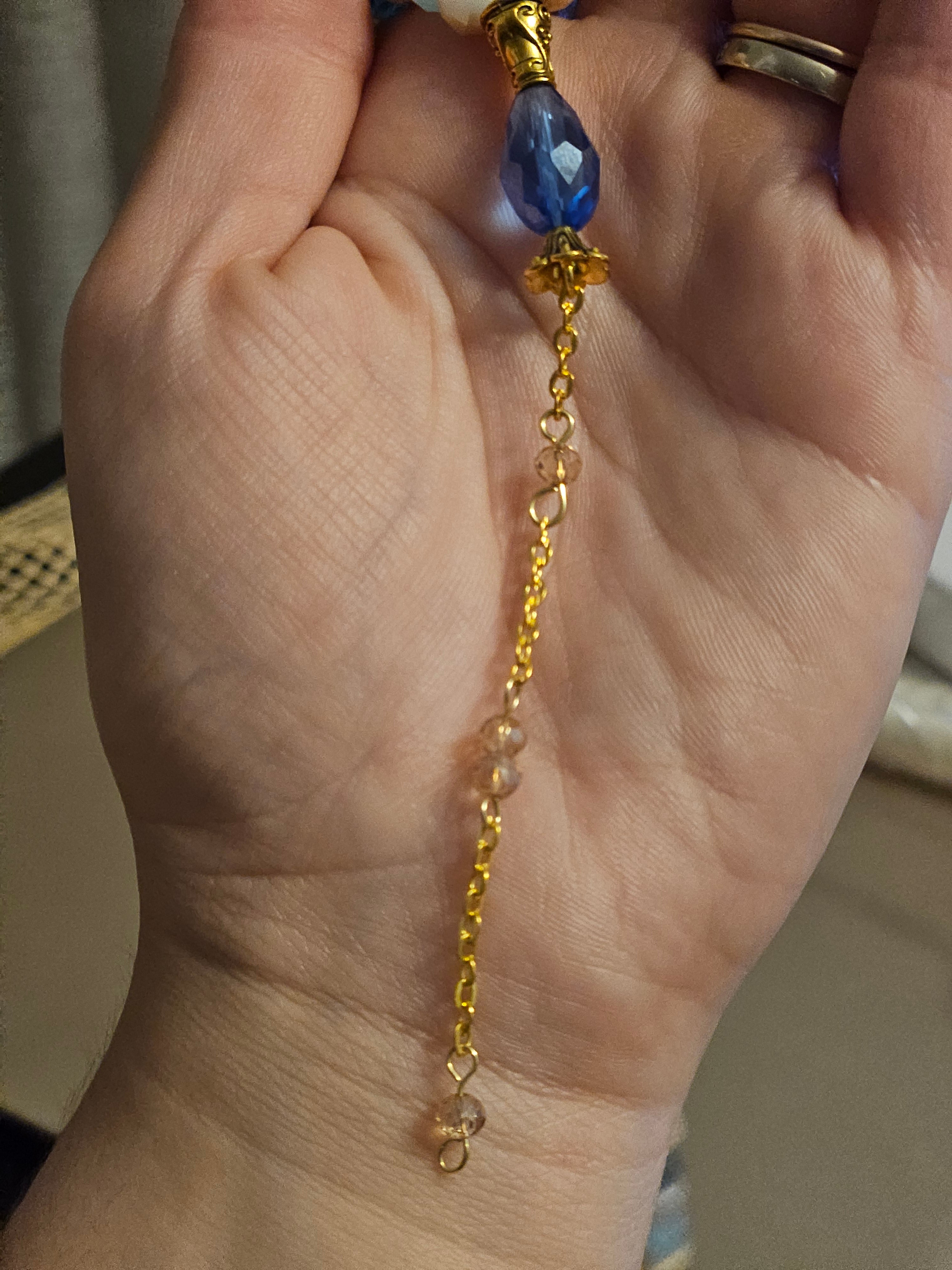 Elegant Tesbih Blue Rose