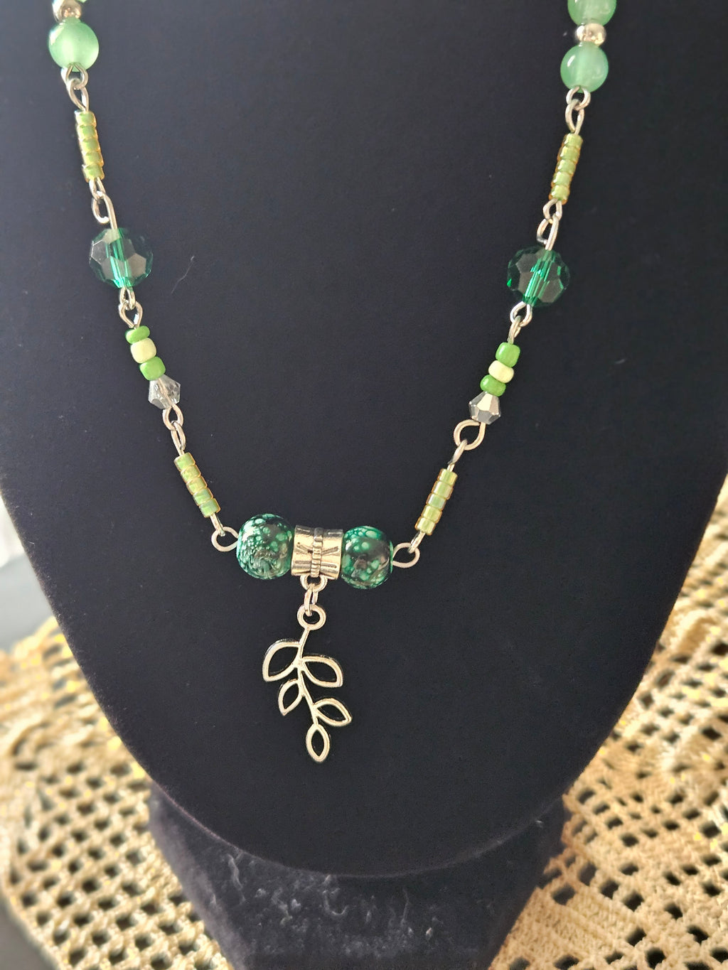 Green leaf Necklace