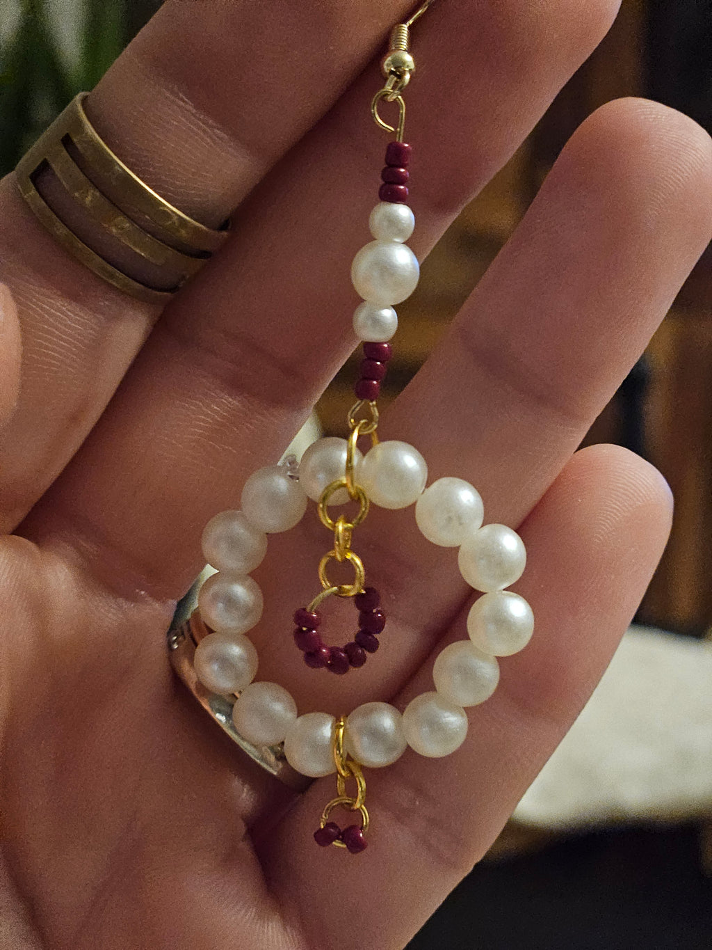 White red Earrings