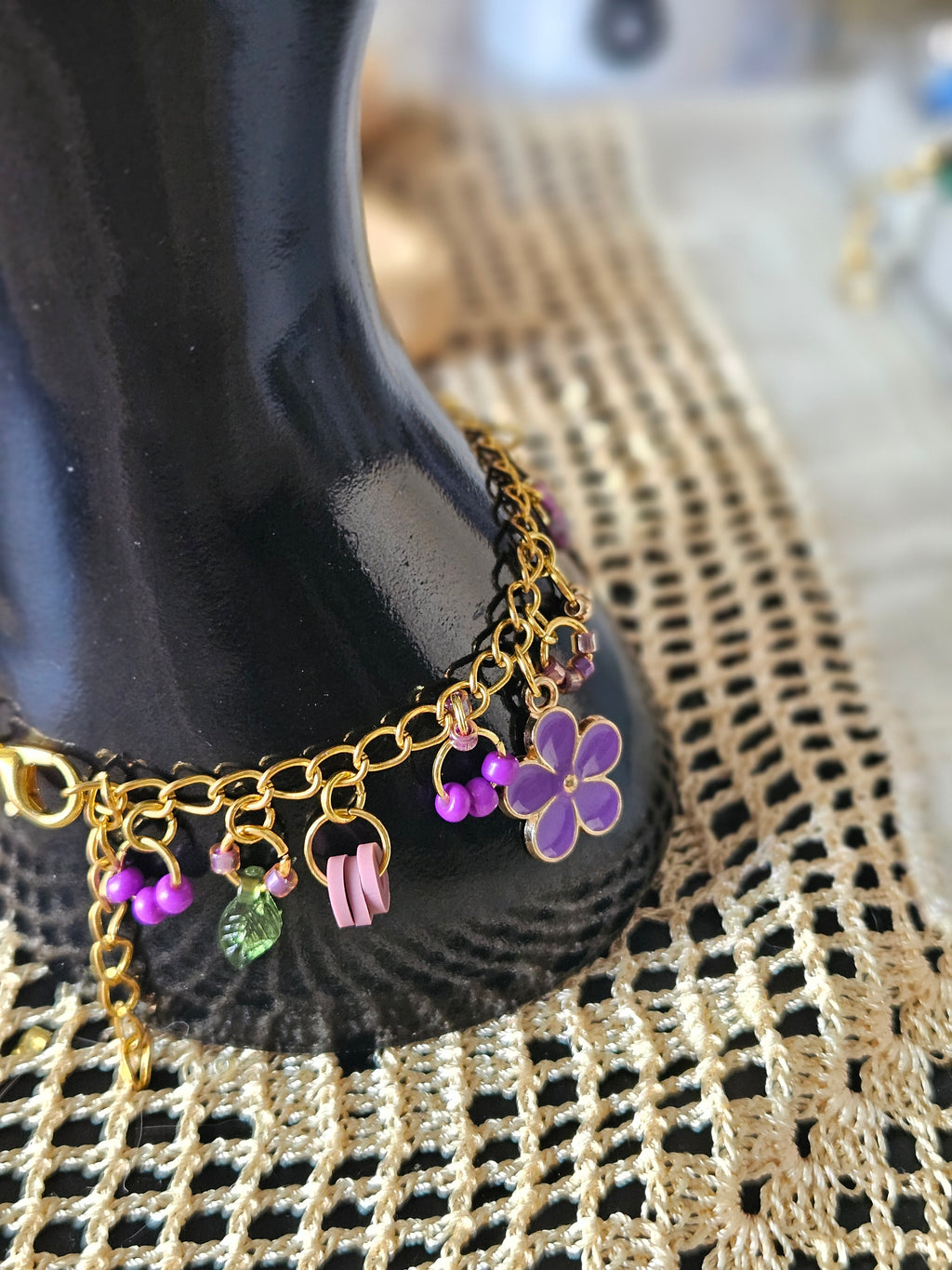 Mini Charms Bracelet purple