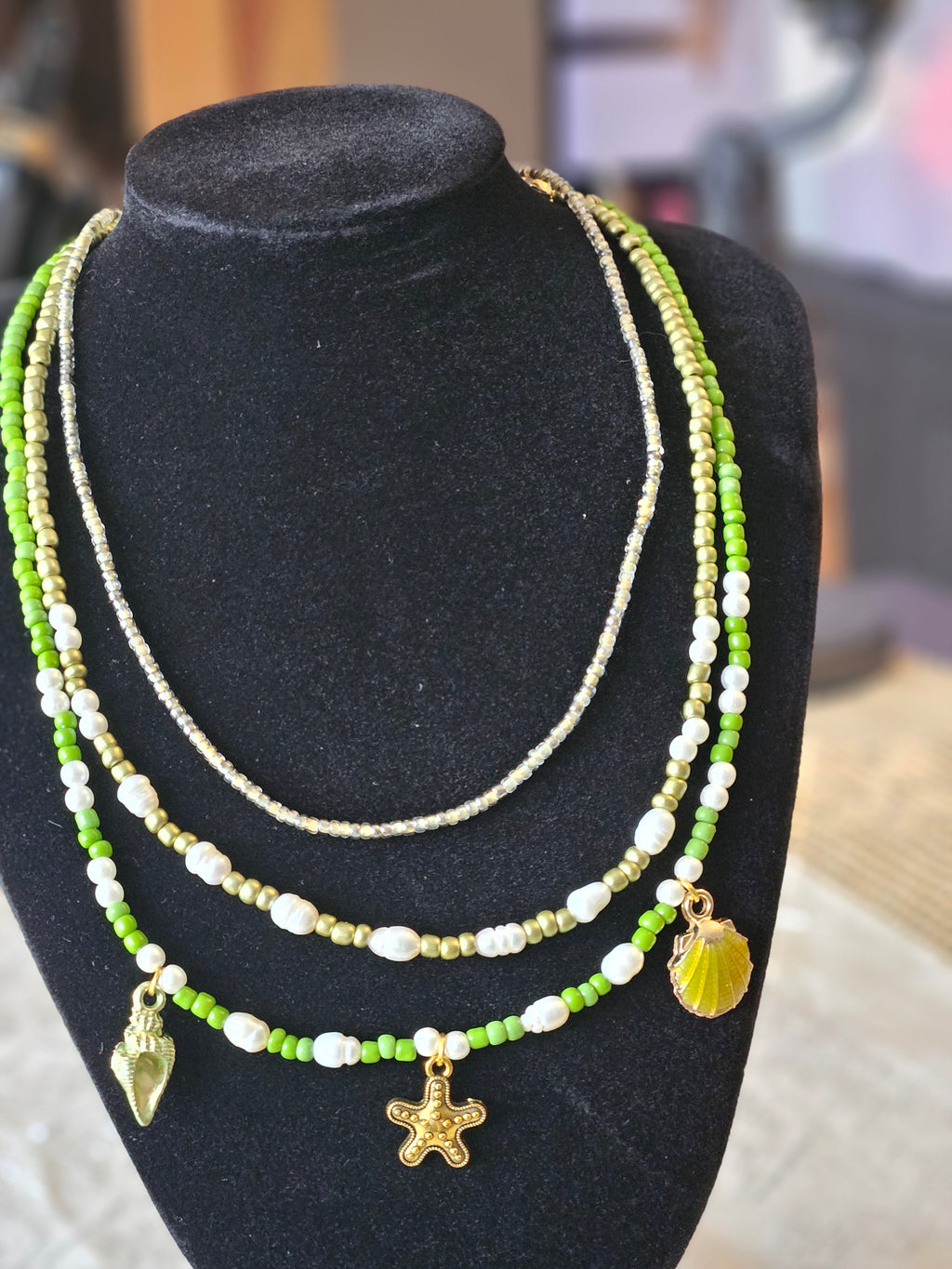 Green Necklace Set