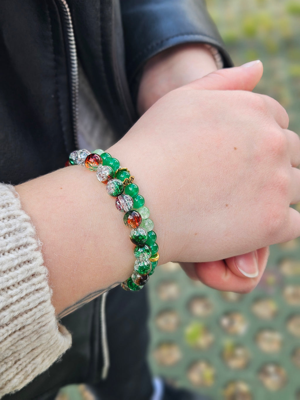 Simple Bracelet green gold
