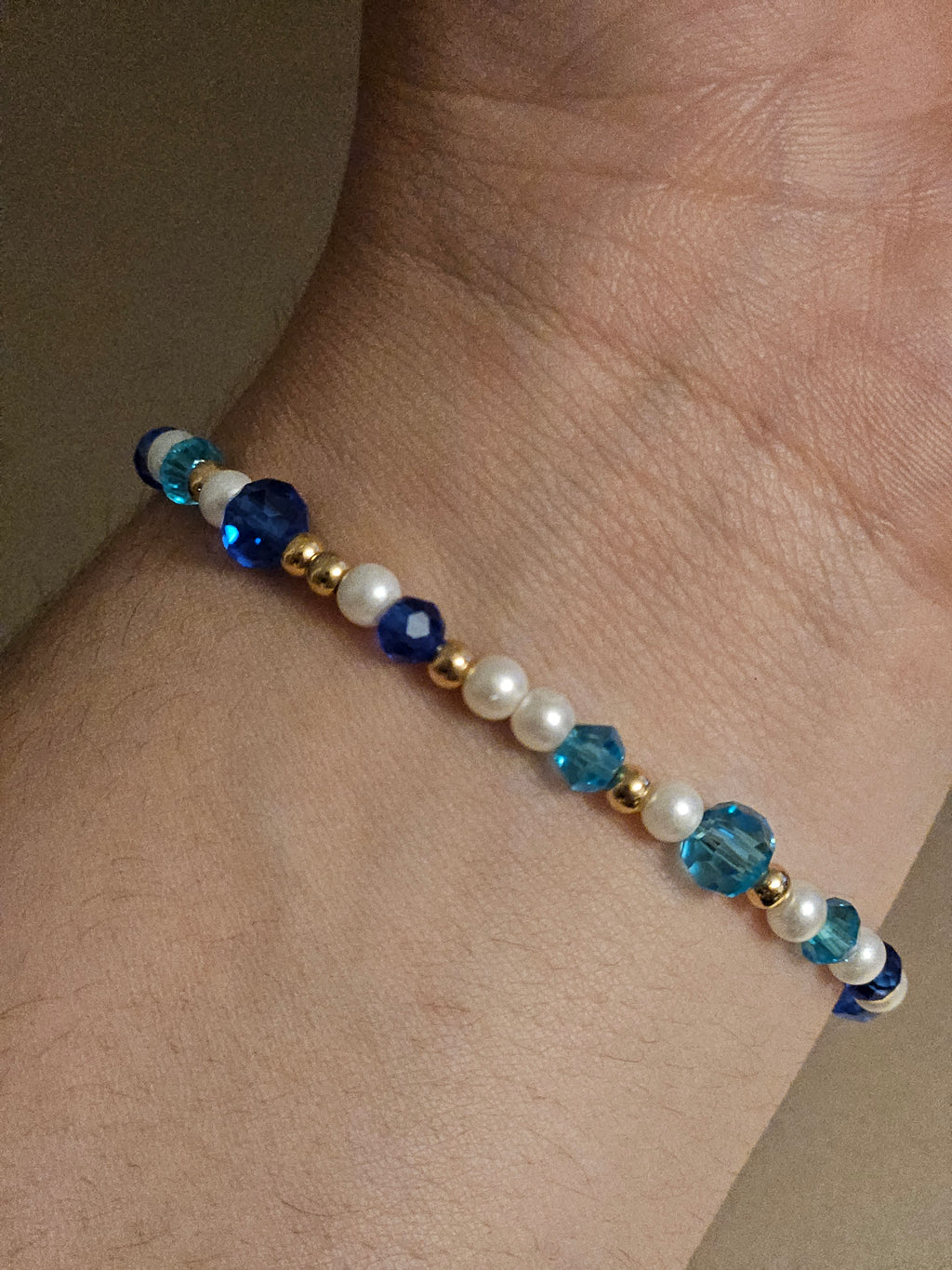 Blue Bracelet Letter N