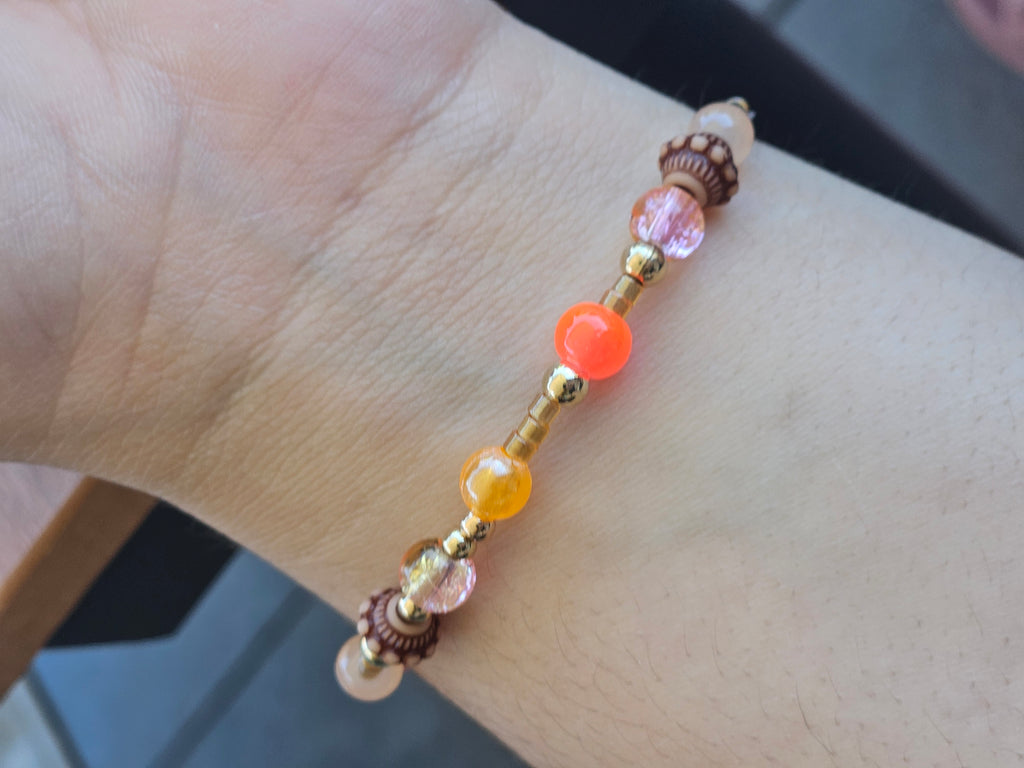 Orange wooden Bracelet