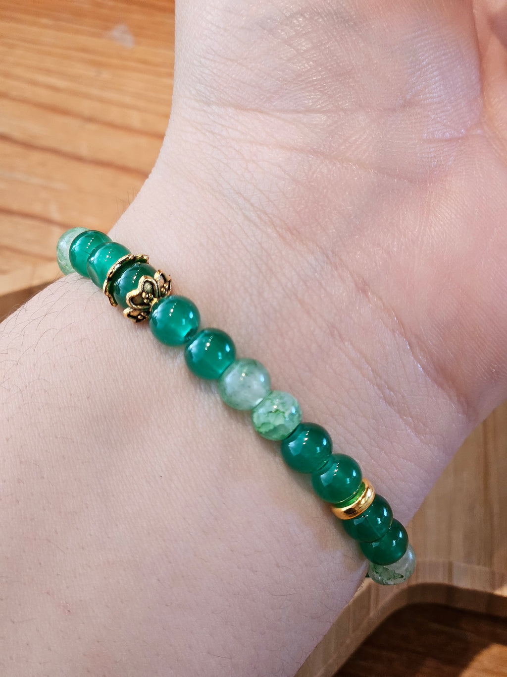 Simple Bracelet green gold