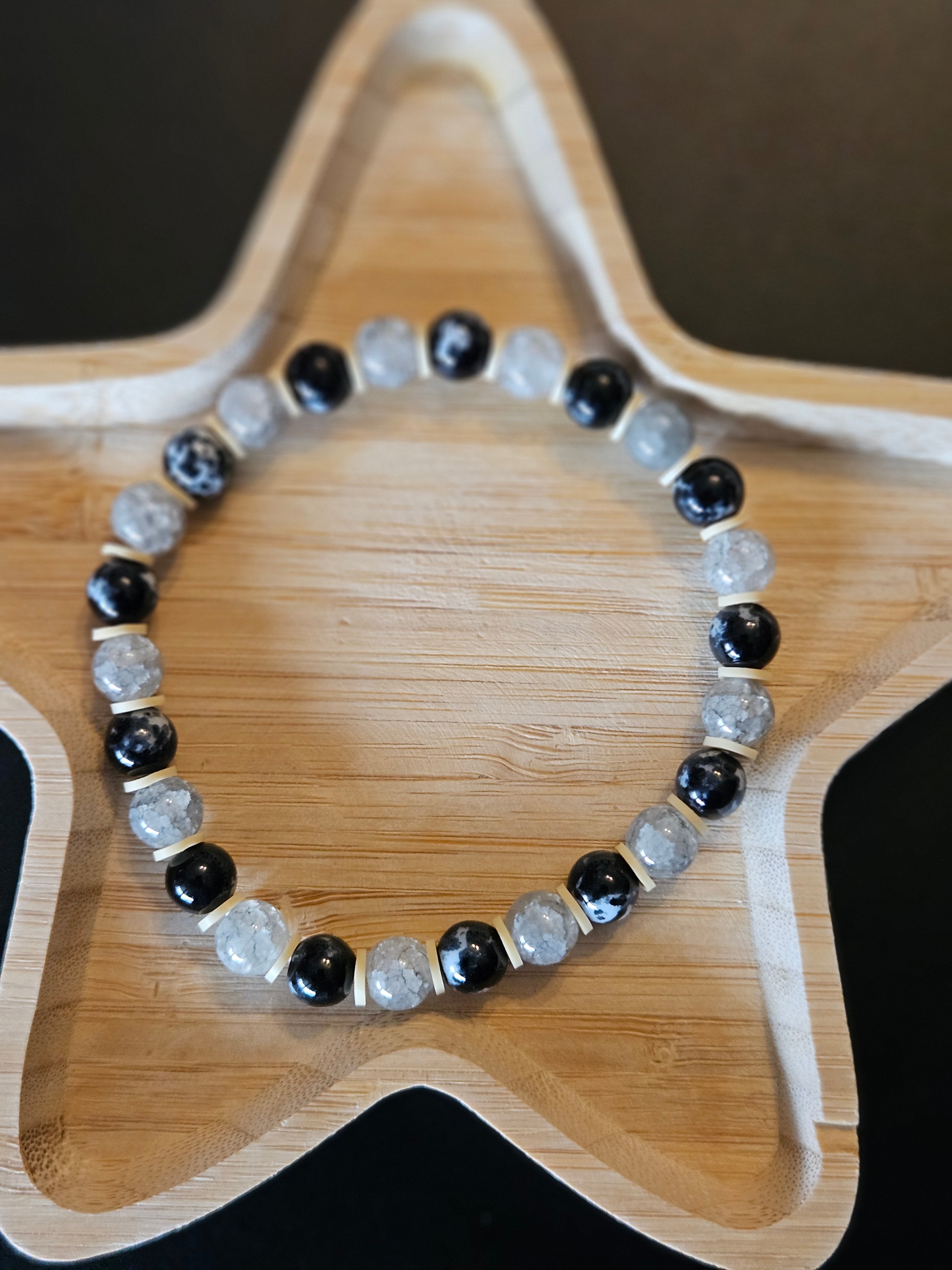 Men's Bracelet Black and grey