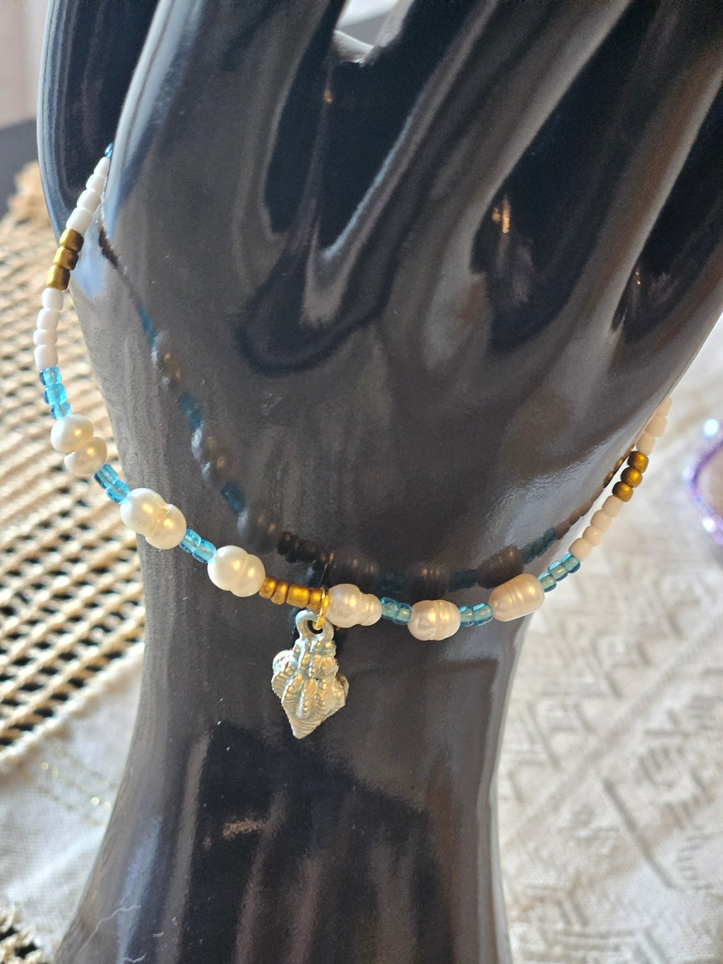 Blue Seashell Bracelet