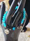 Blue Heart Bracelet