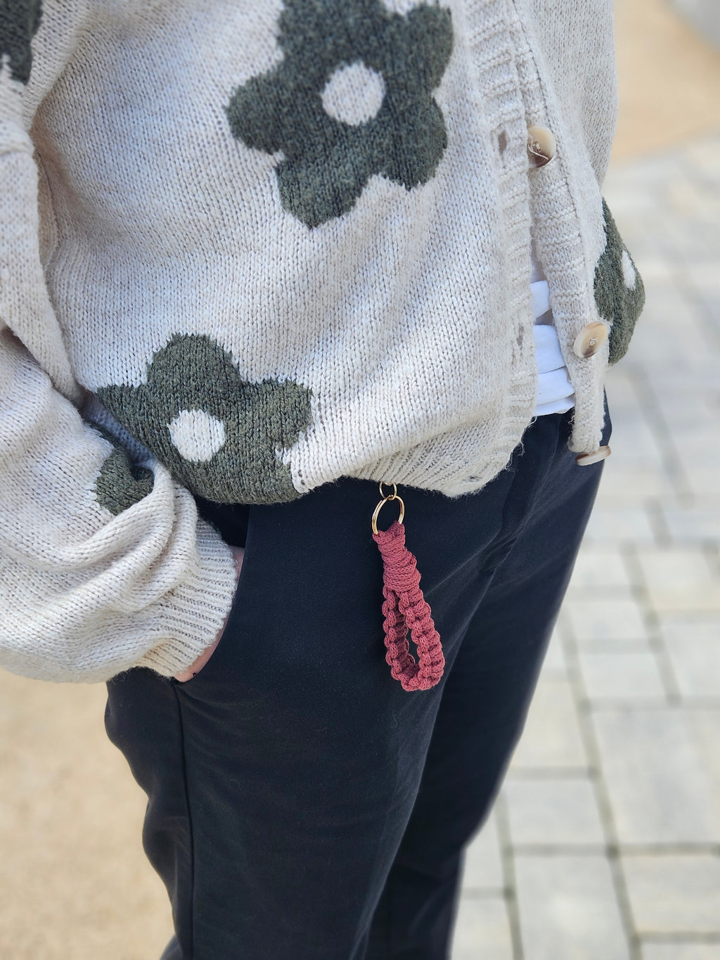 Dark red Keychain