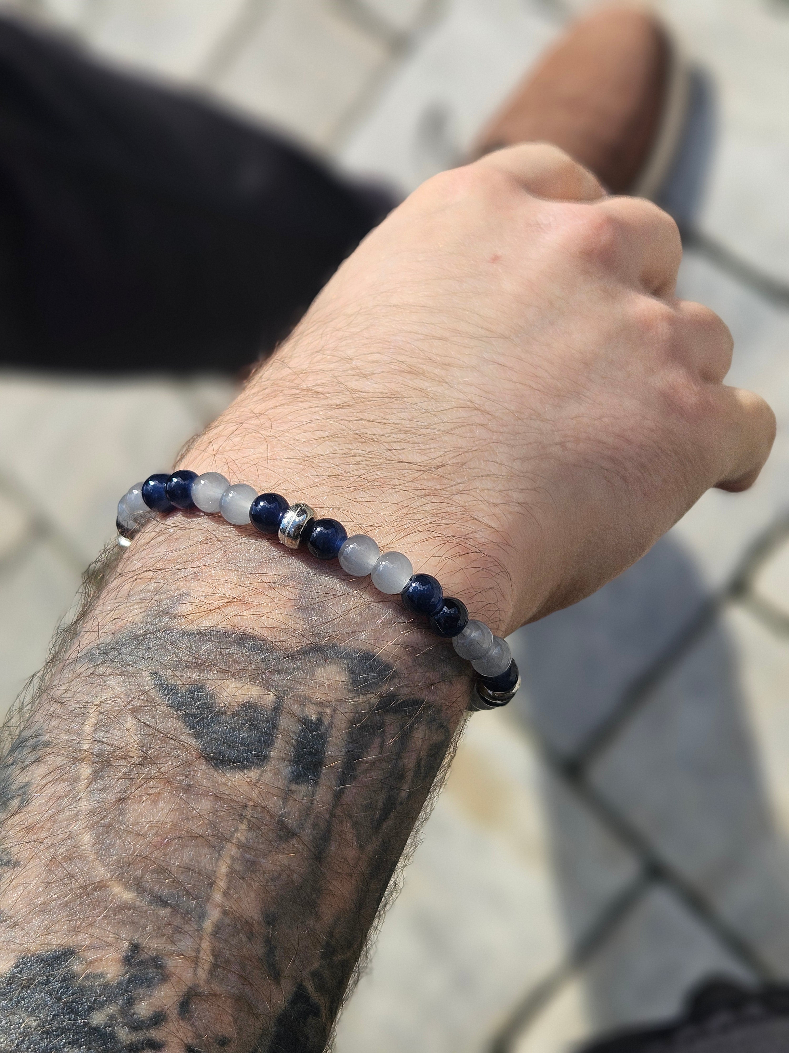 Men's Bracelet blue grey