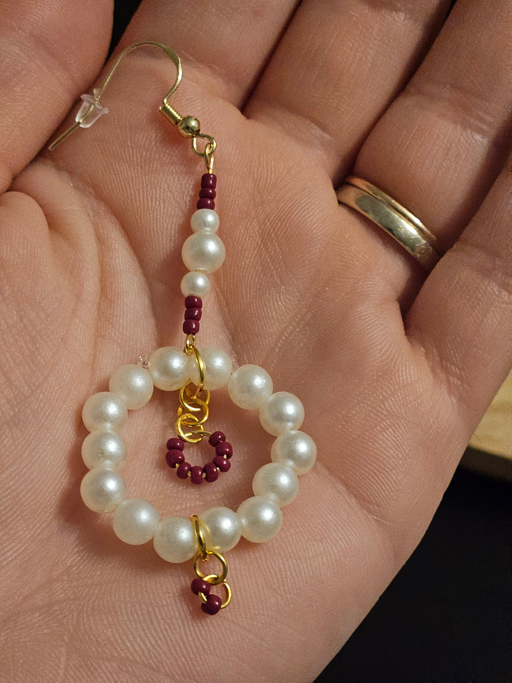 White red Earrings