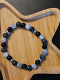 Silver Black men's Bracelet