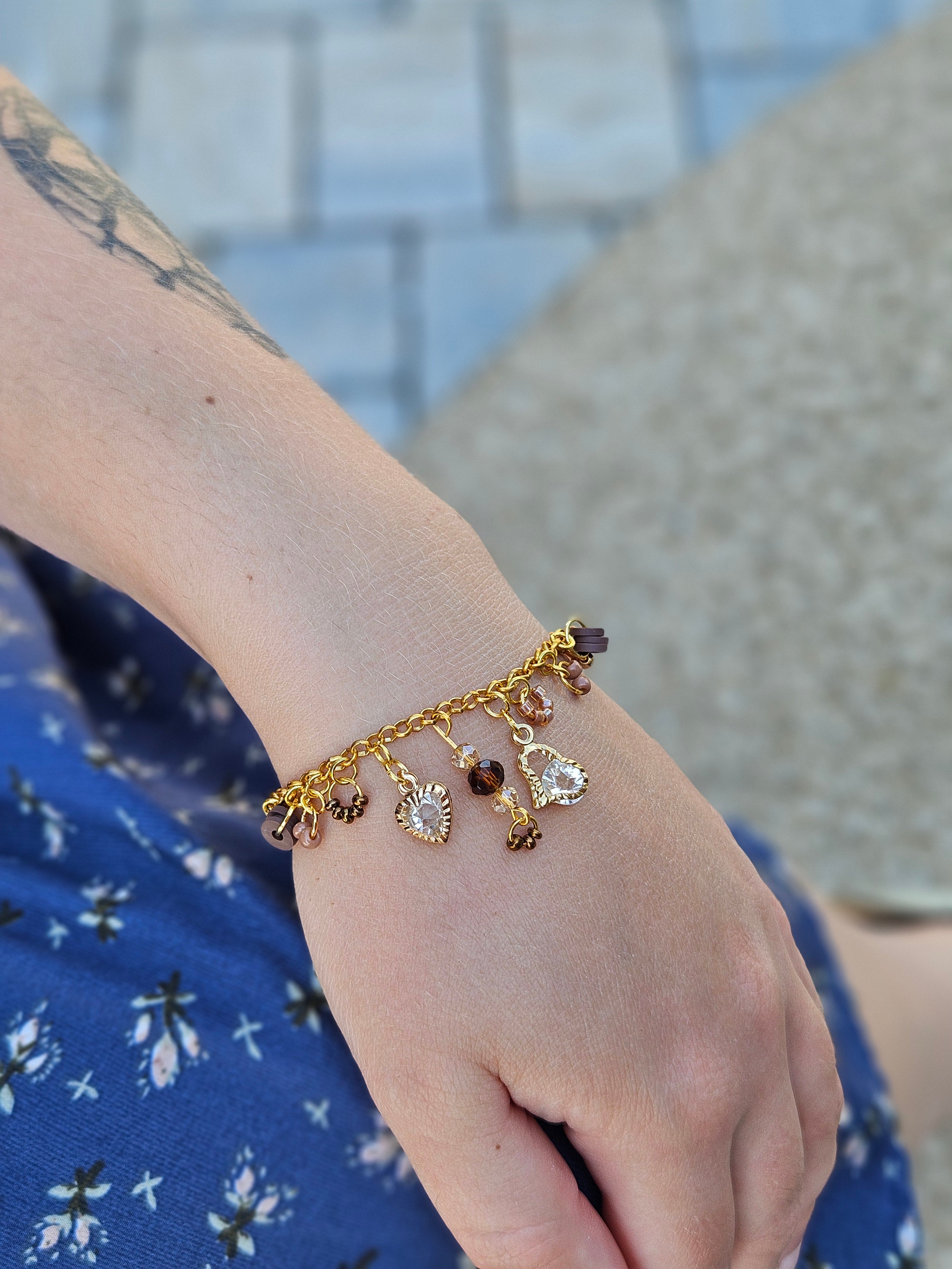 Mini Charms Bracelet brown