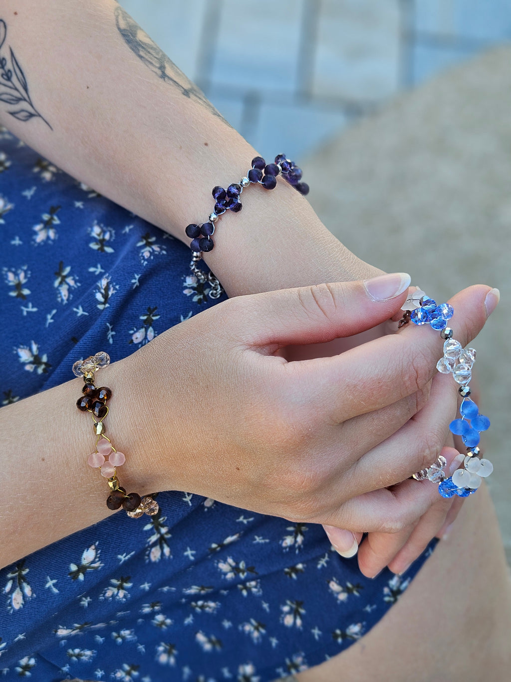 Blue White elegant Bracelet
