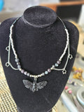 Gothic Moth Necklace