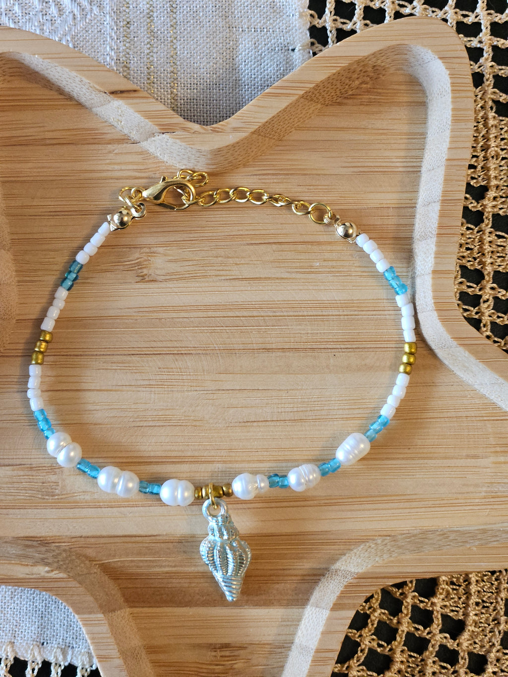 Blue Seashell Bracelet
