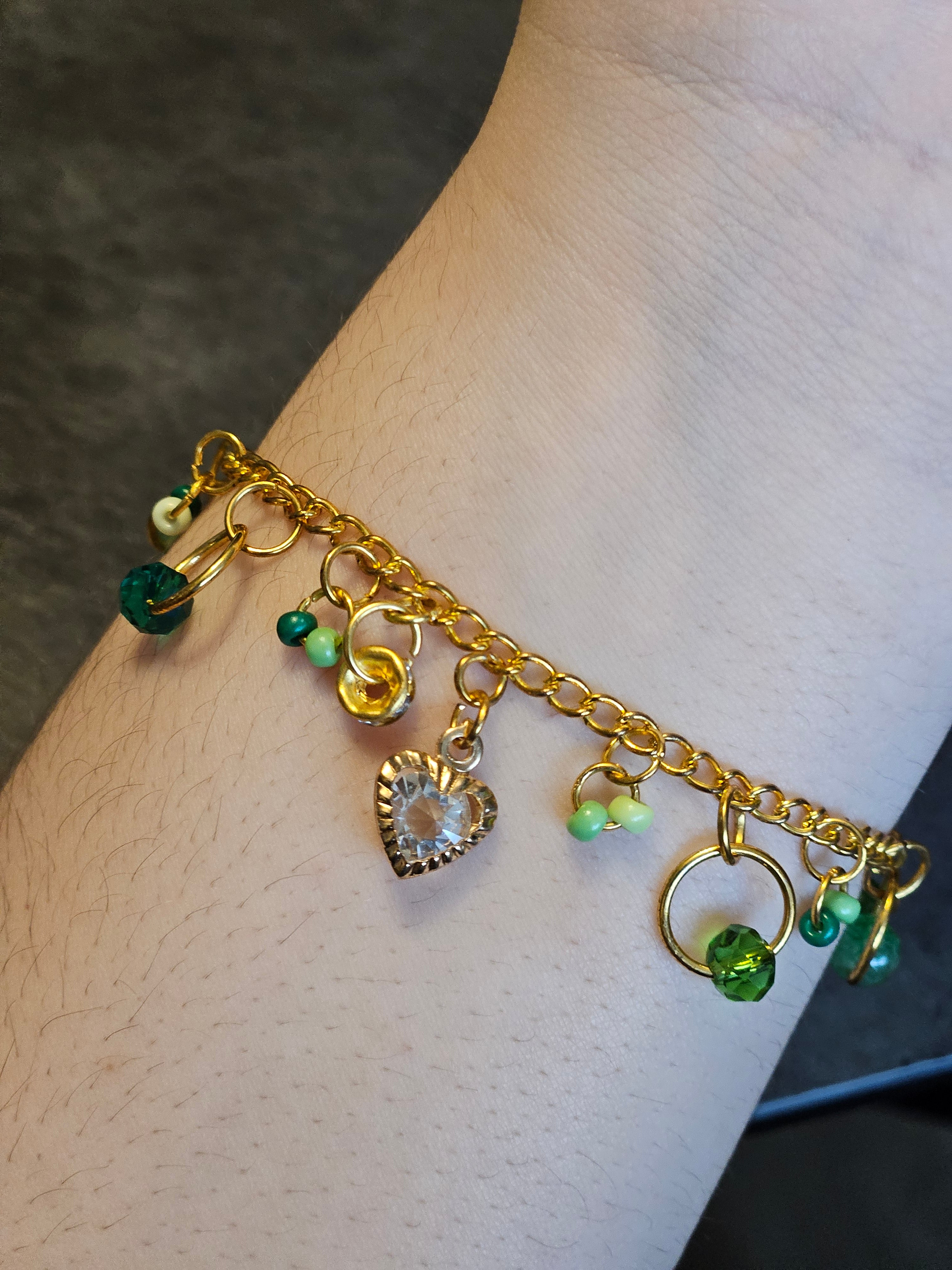 Mini Charms Bracelet green