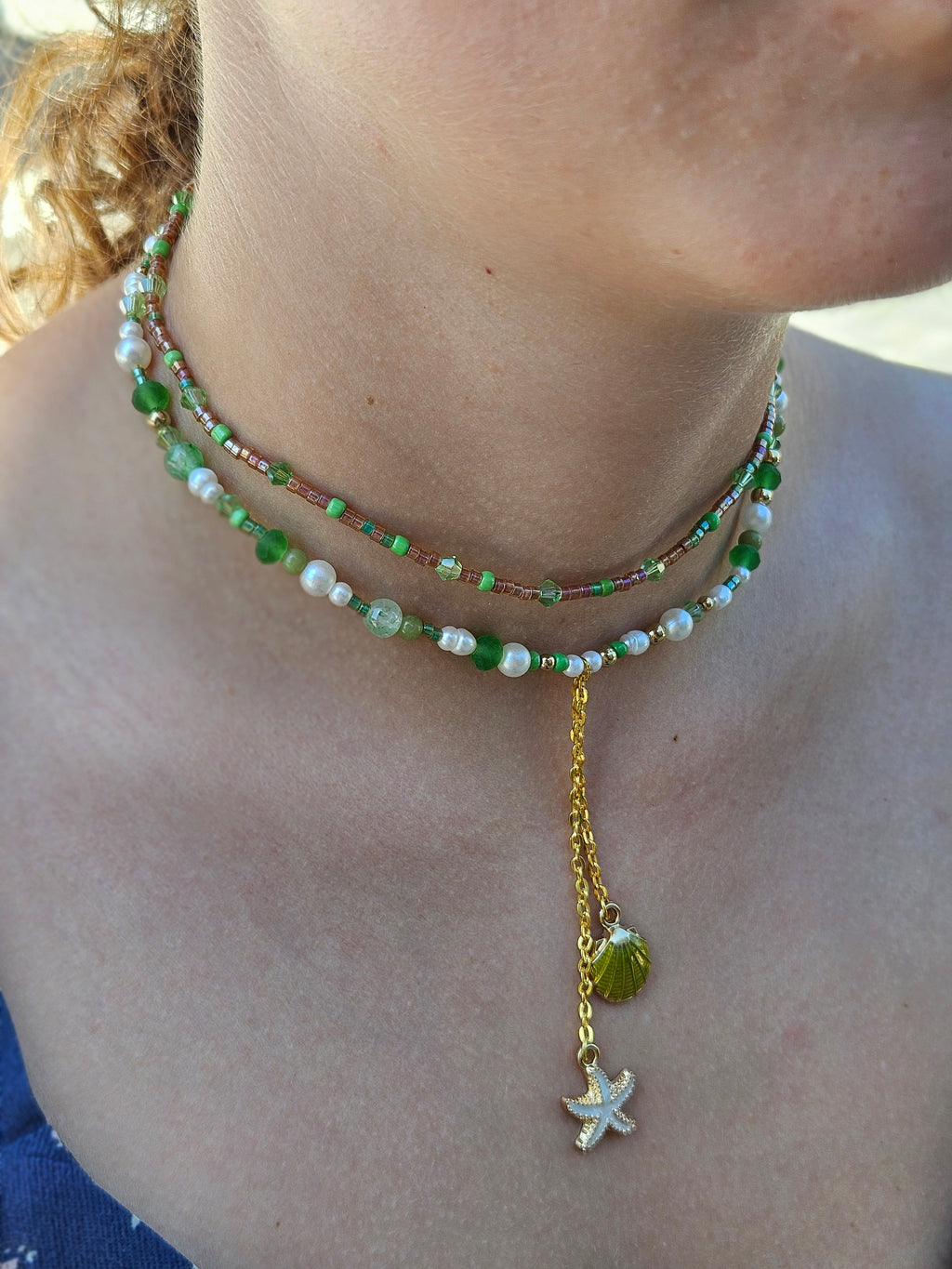 Green shell Necklace