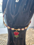 Red Flower Bracelet