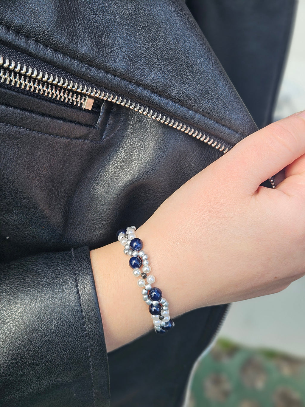 Darkblue Chrome Bracelet