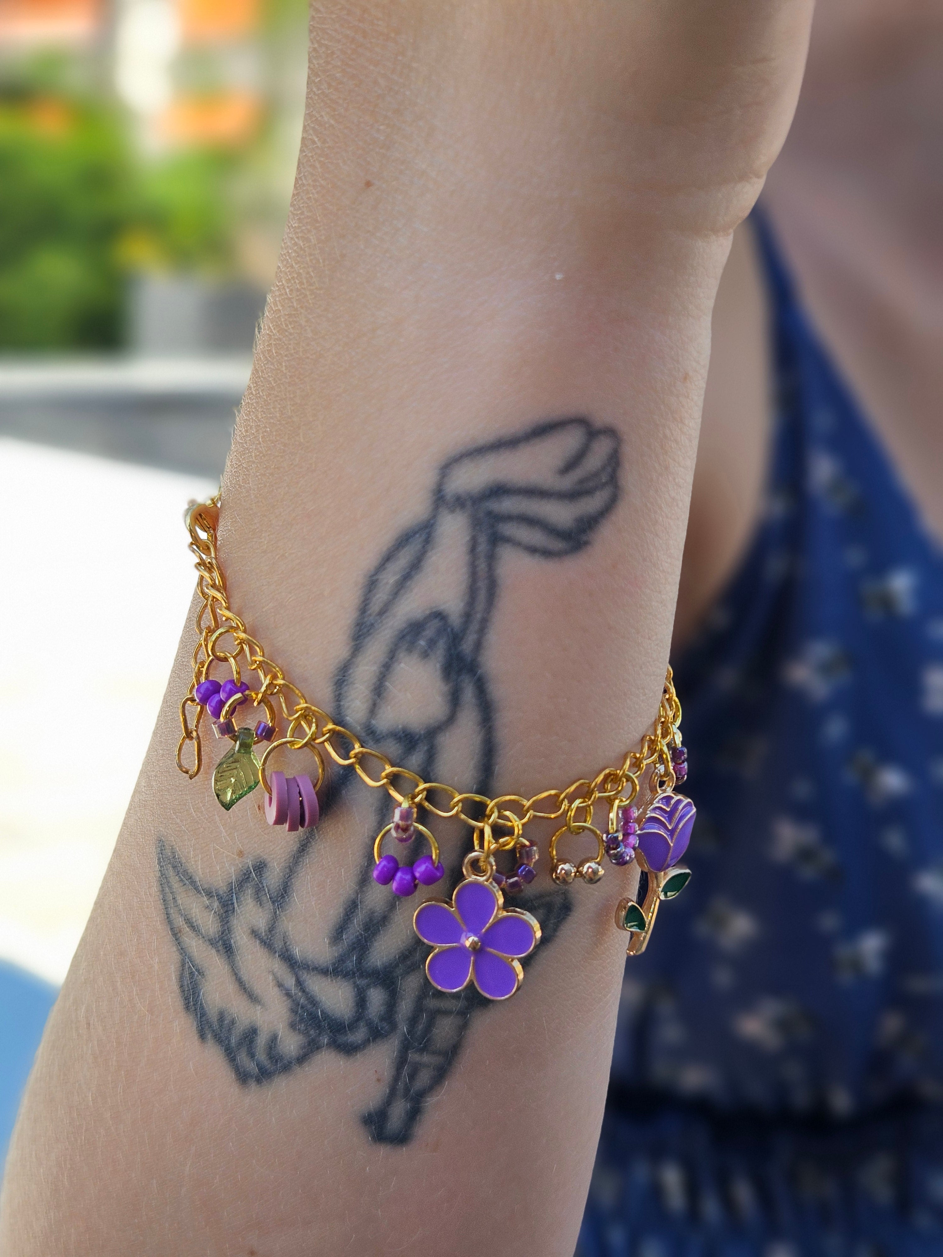 Mini Charms Bracelet purple