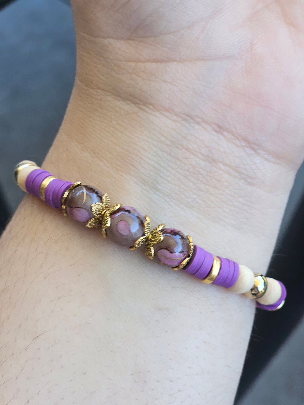 Purple Rose Bracelet