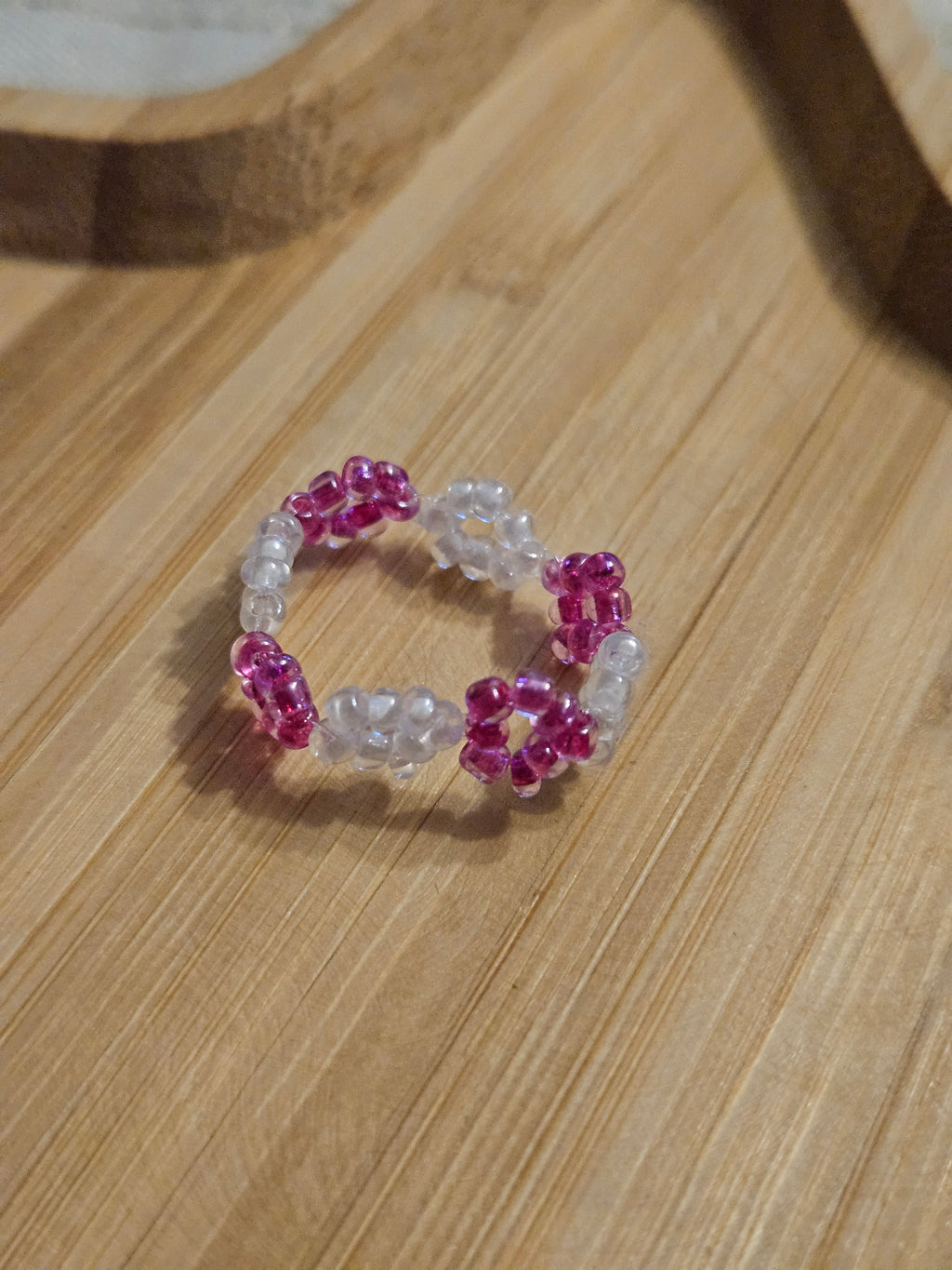 Cute pink and White Ring