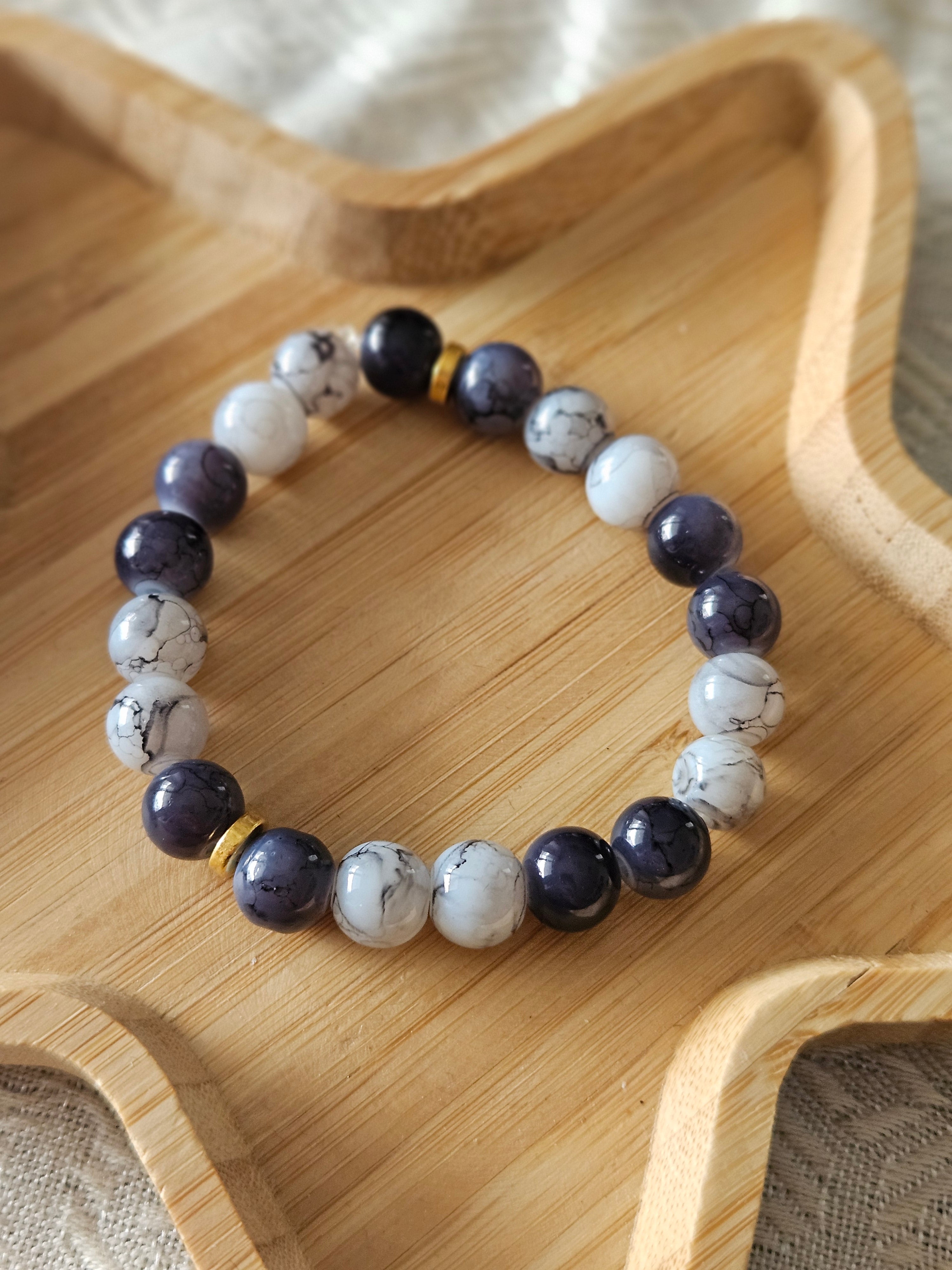 Men's Bracelet Black and White