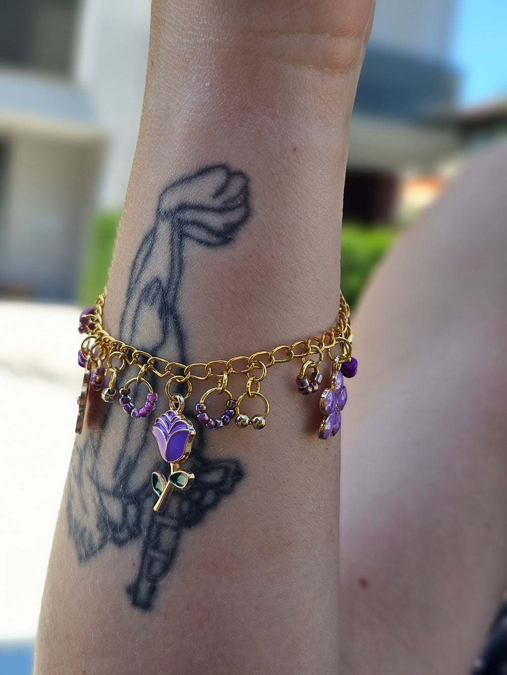 Mini Charms Bracelet purple