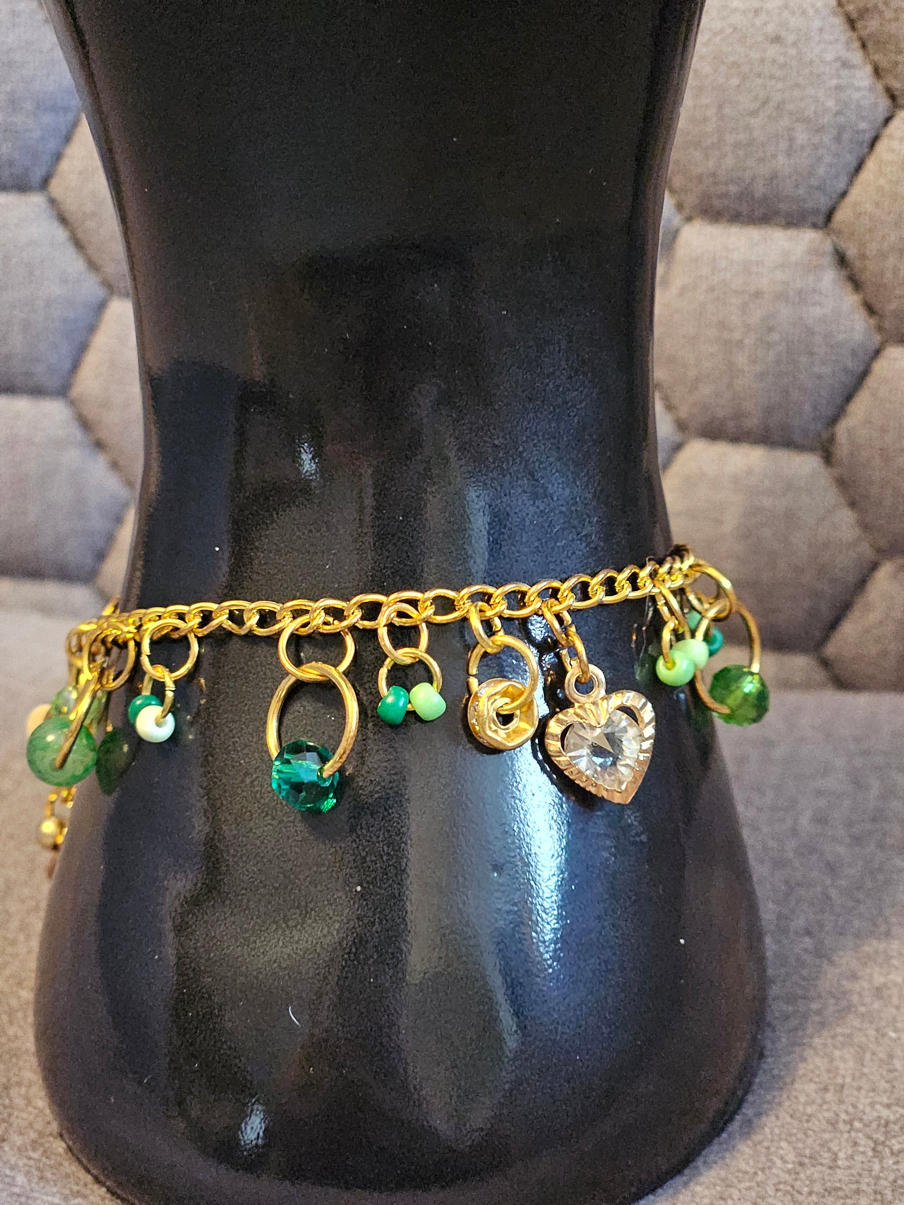Mini Charms Bracelet green